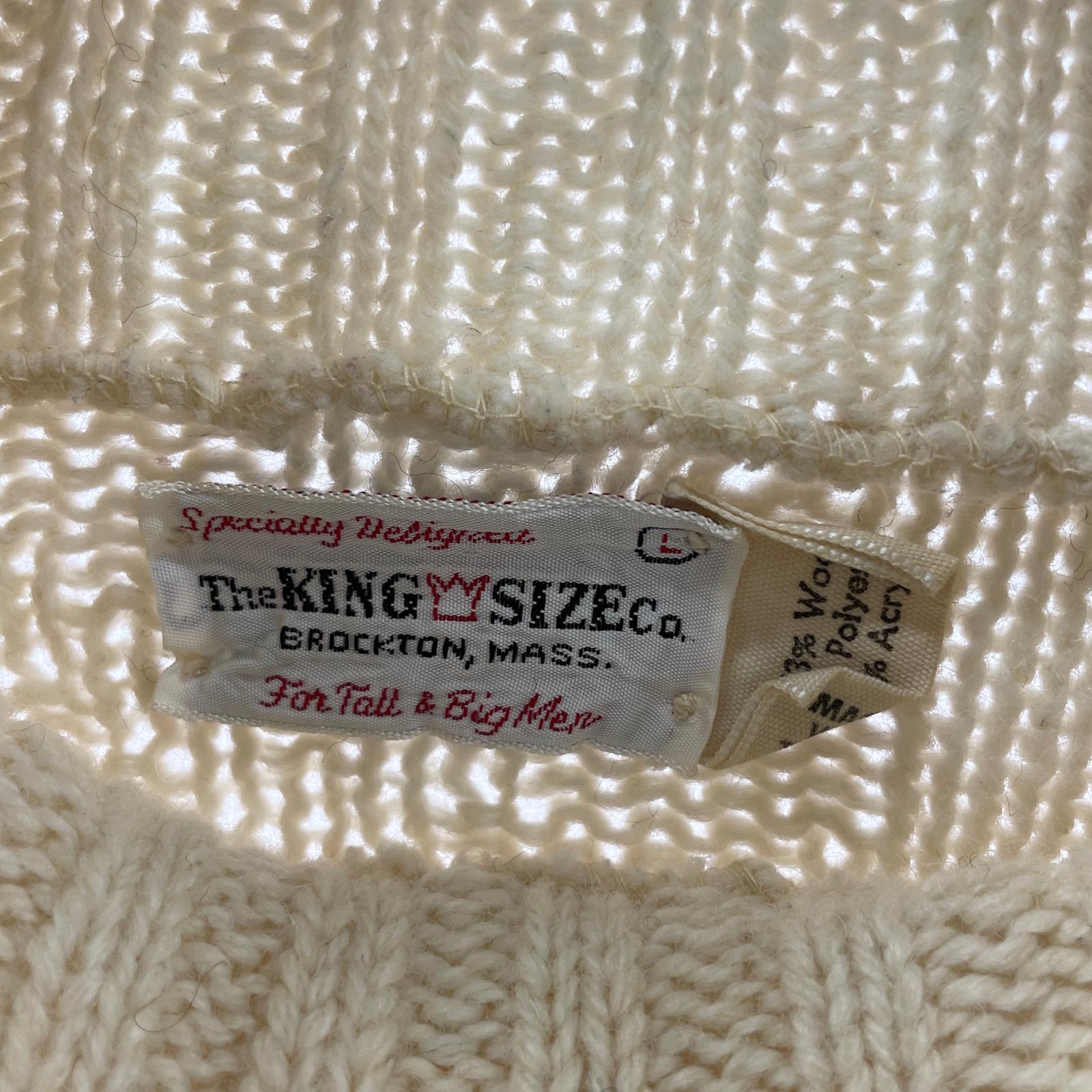 その他トップス THE King SIZE 70s L/Sタートルネックニット L WHT L ホワイト