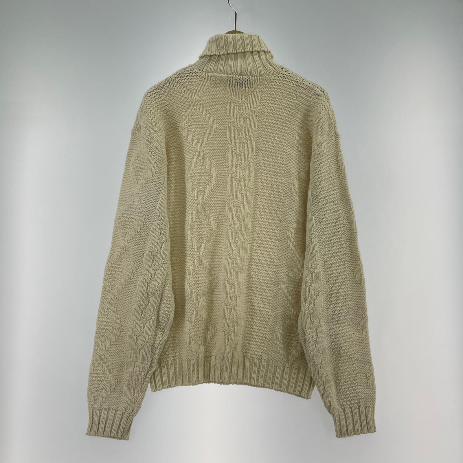 その他トップス THE King SIZE 70s L/Sタートルネックニット L WHT L ホワイト