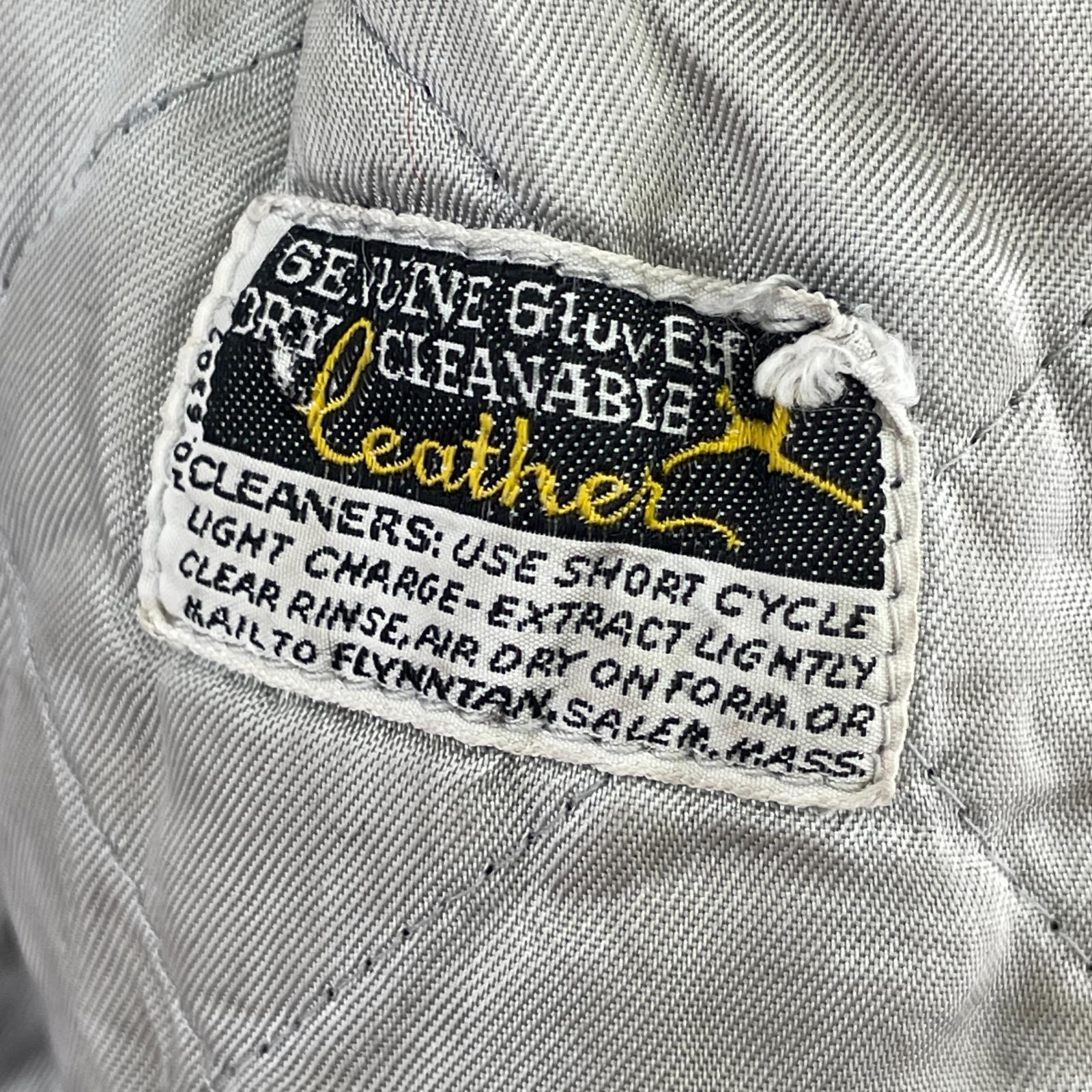 その他アウター DeLONG 90s 刺繍タグ アームレザー ウールスタジャン 36 GRY 36