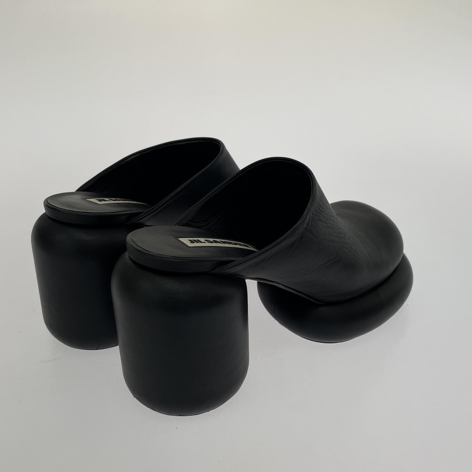 その他靴 JIL SANDER ブロックヒールミュール ブラック