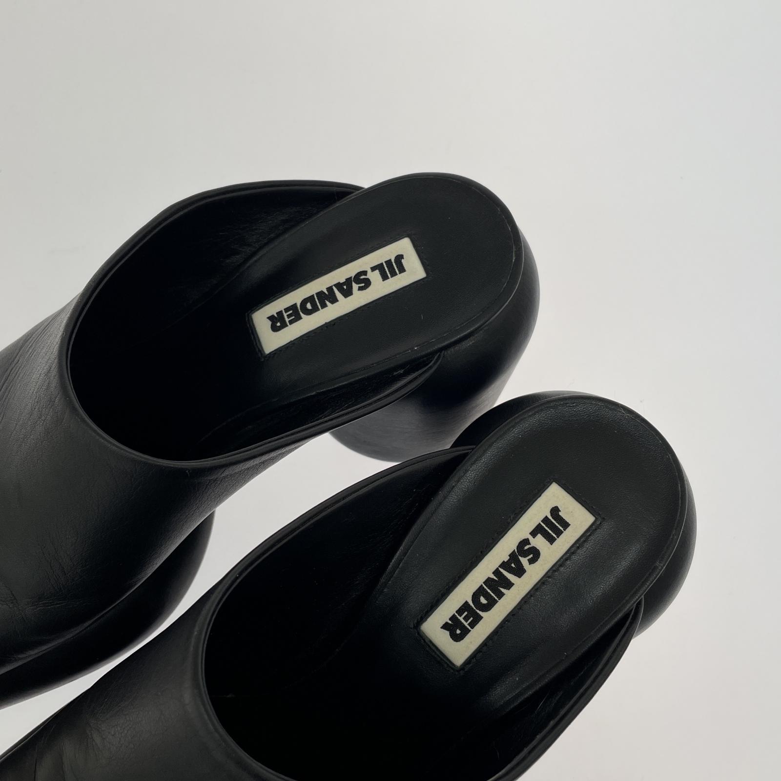 その他靴 JIL SANDER ブロックヒールミュール ブラック