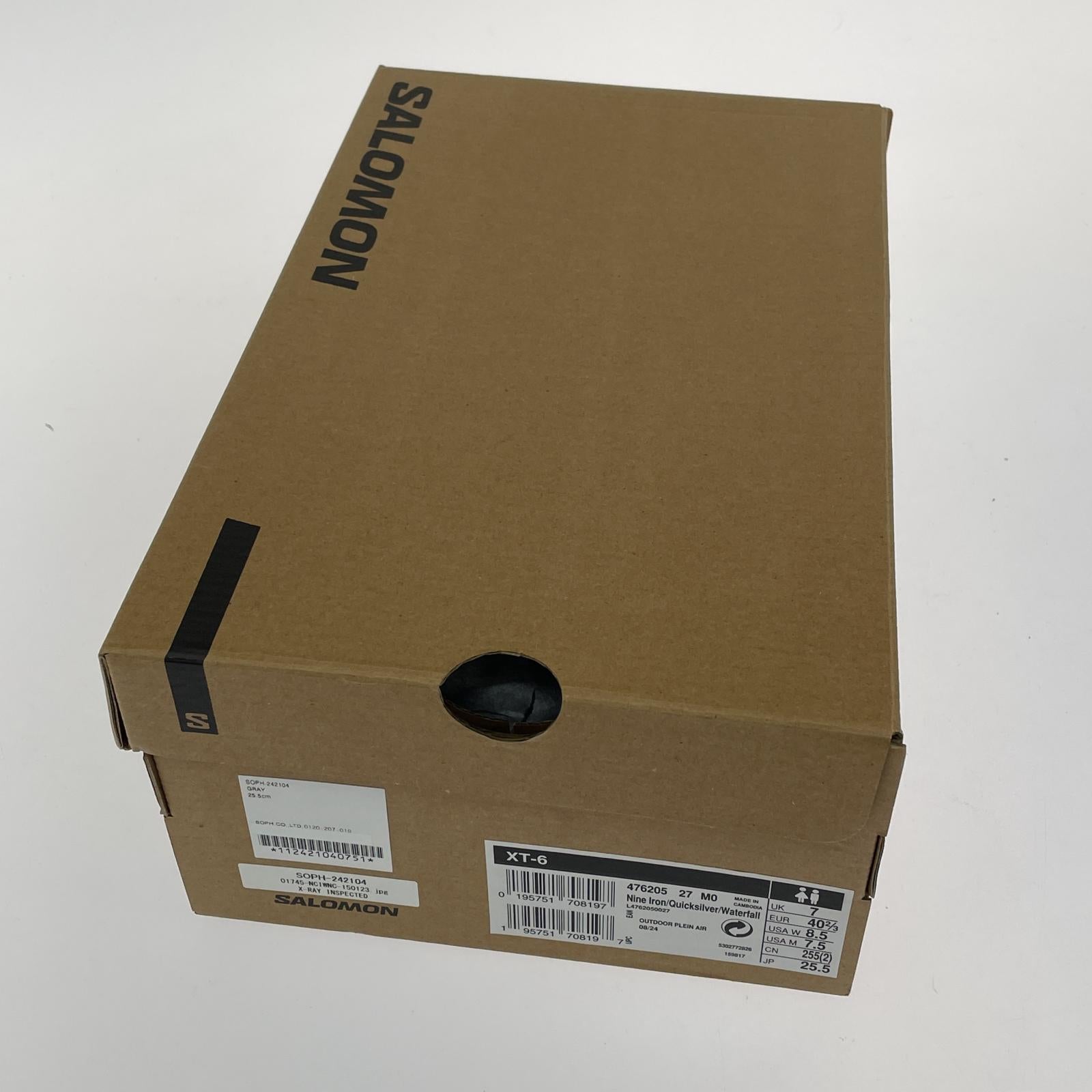 スニーカー SALOMON/SPOHNET./XT-6/476205/2 25.5cm (US7 1/2 UK7 EU41) グレー