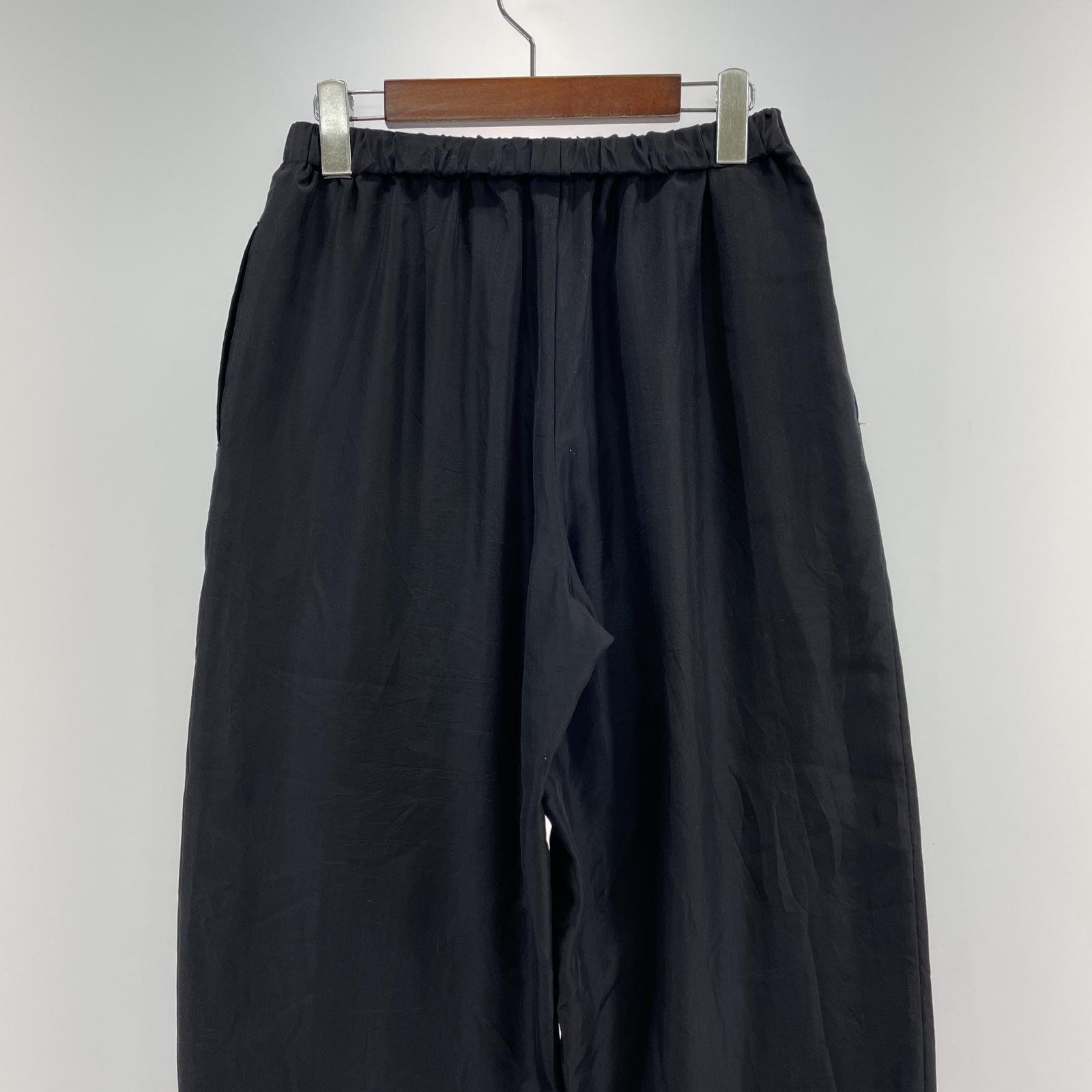 その他ボトムス GALERIE VIE 24AW シルクハブタエパンツ 黒 32 ブラック