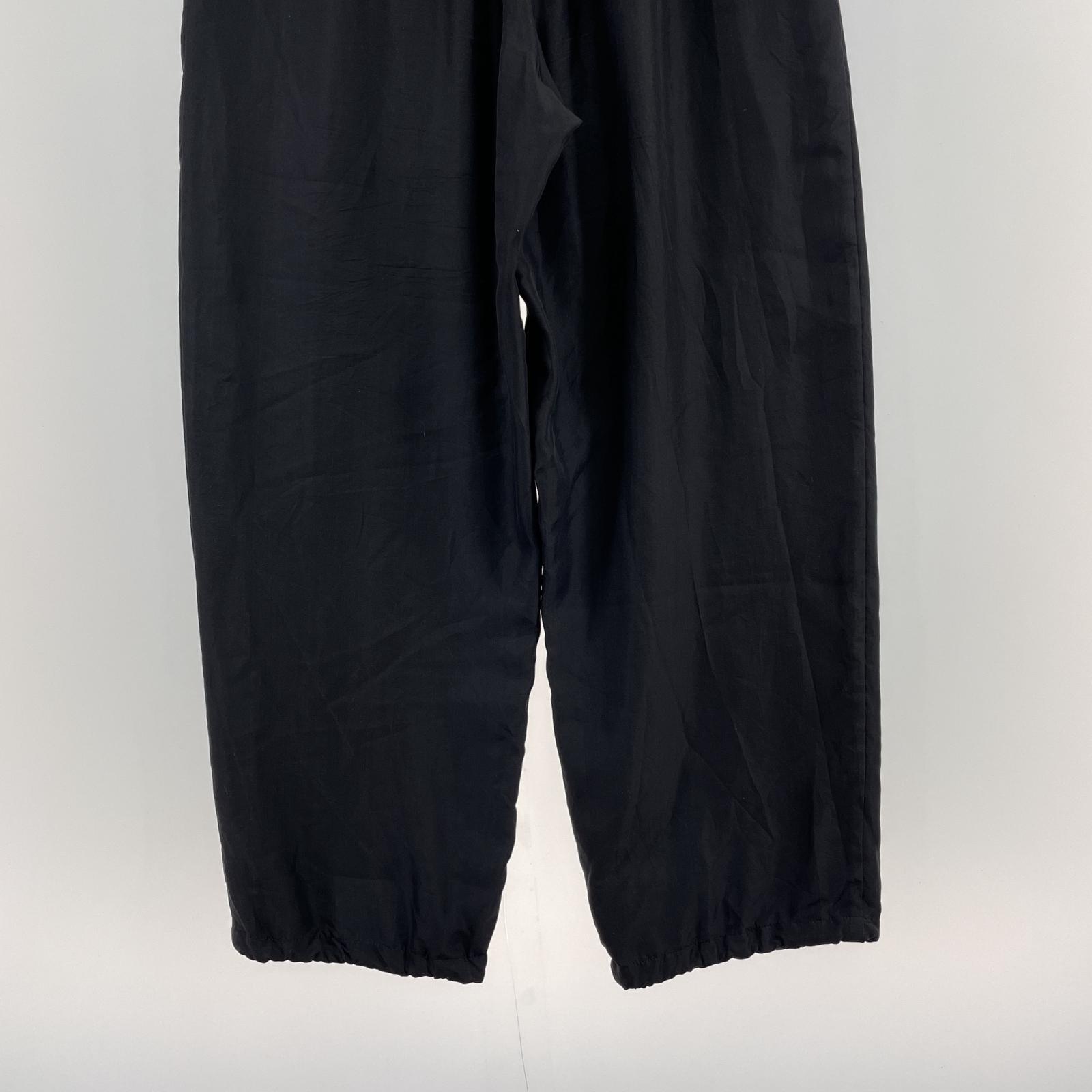 その他ボトムス GALERIE VIE 24AW シルクハブタエパンツ 黒 32 ブラック