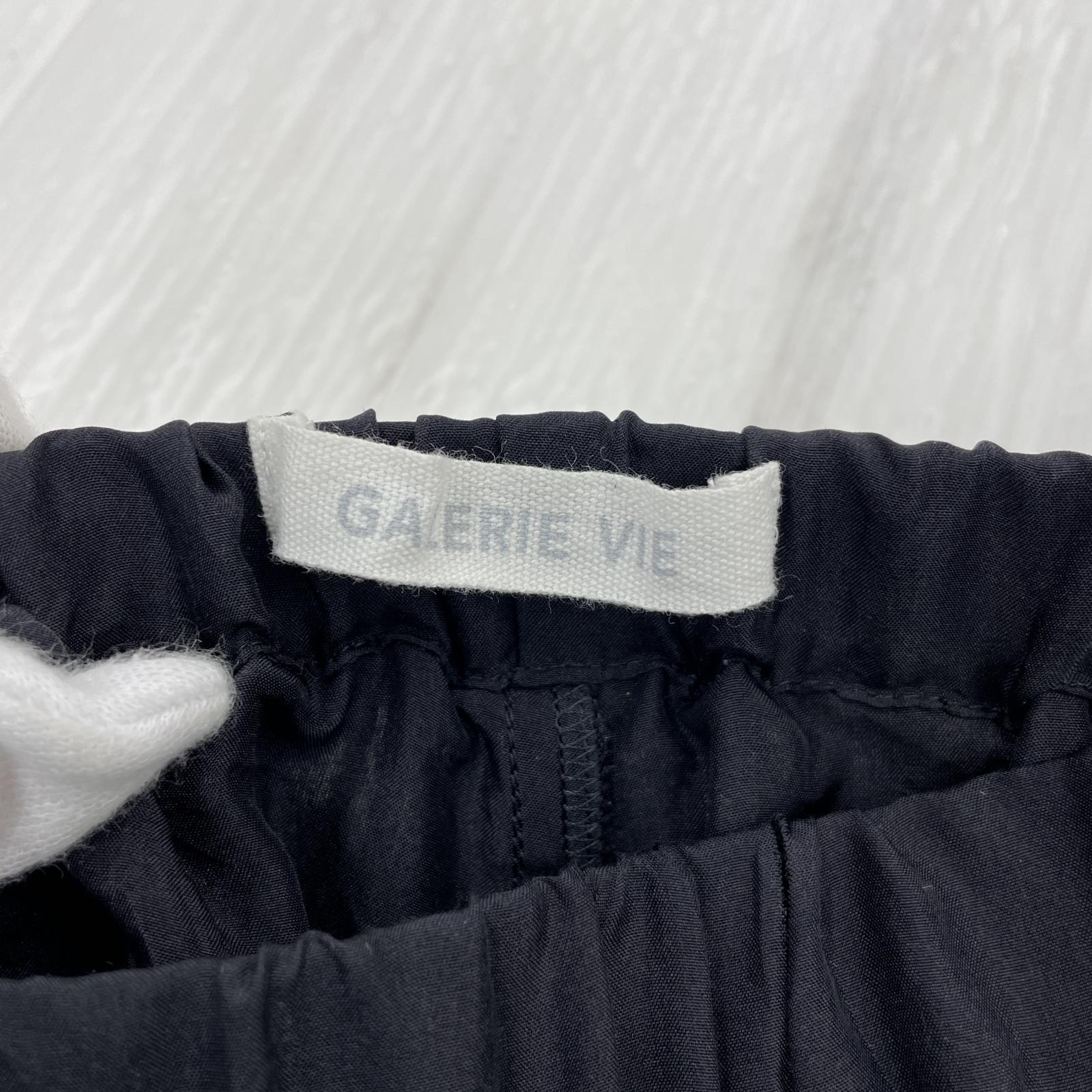 その他ボトムス GALERIE VIE 24AW シルクハブタエパンツ 黒 32 ブラック