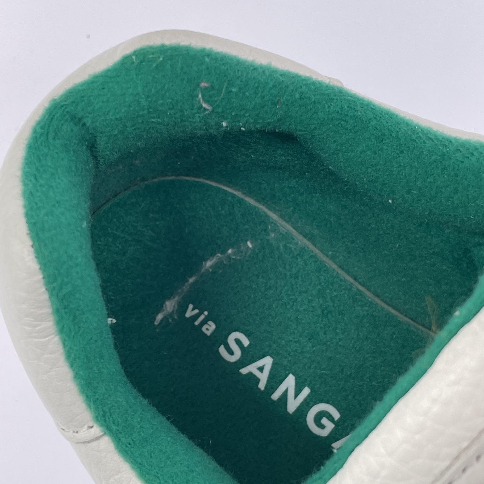 スニーカー SANGACIO/スニーカー/26.5cm/白×緑 26.5cm (US8 1/2 UK8 EU43)