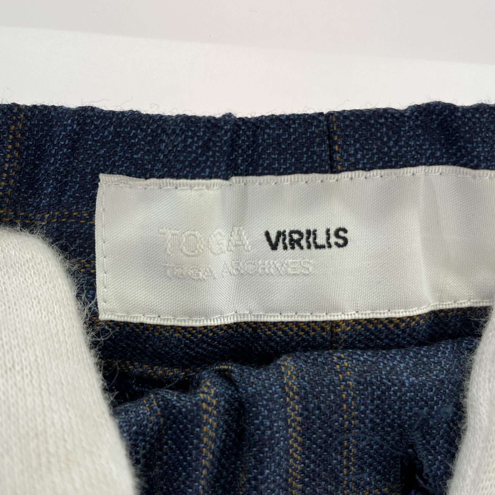 その他ボトムス TOGA チェック柄スラックスパンツ(44) 44 ブルー