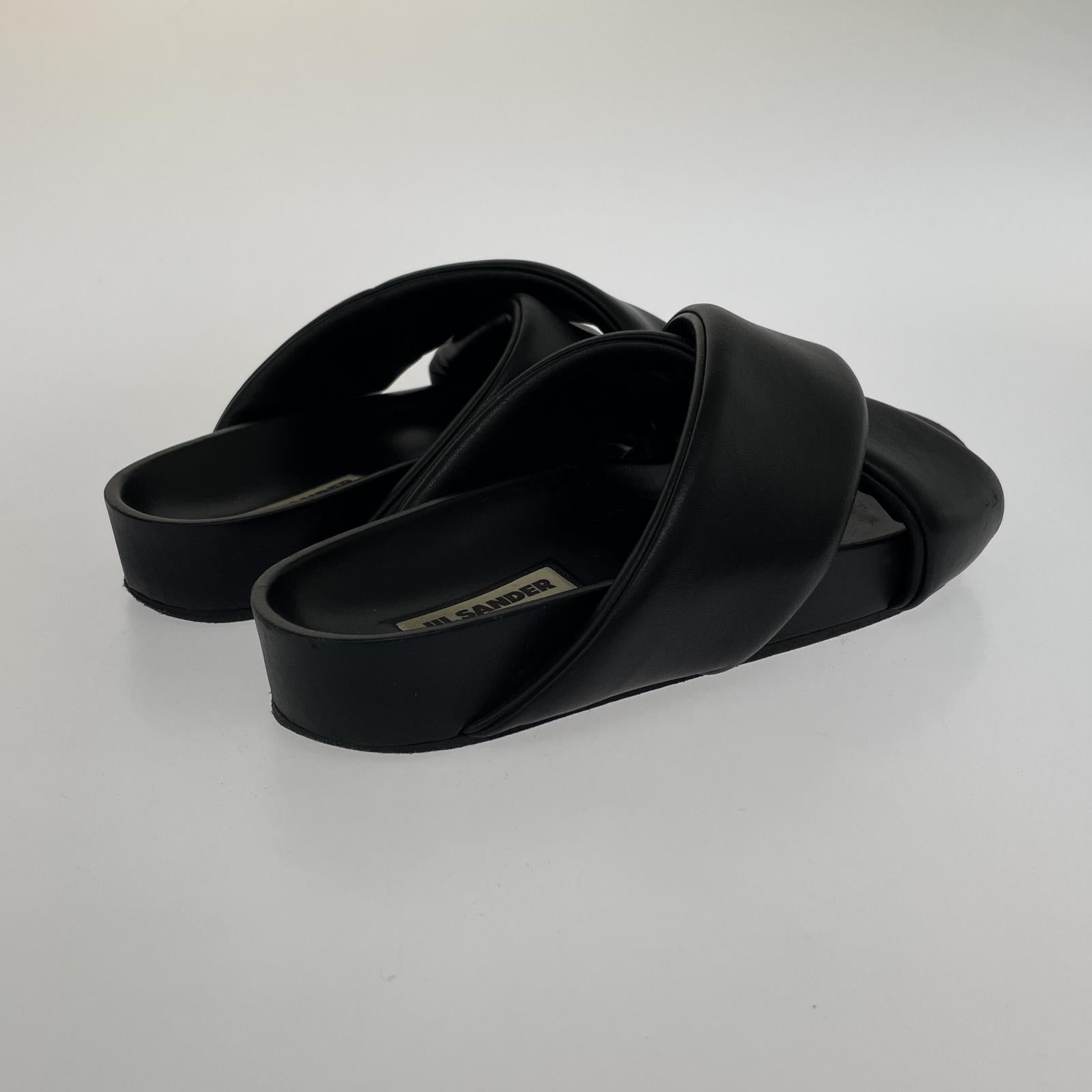 その他靴 JIL SANDER パテッドサンダル ブラック