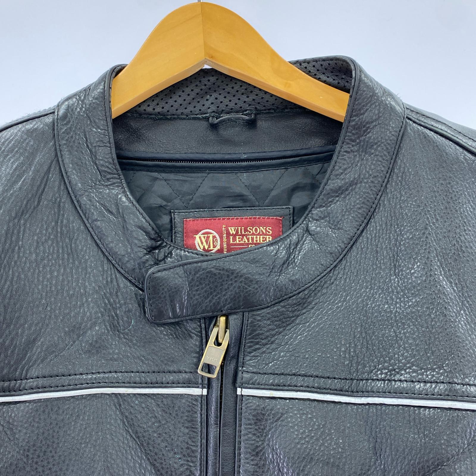 その他アウター WILSONS LEATHER リフレクターデザインジャケット 黒(XL) ブラック