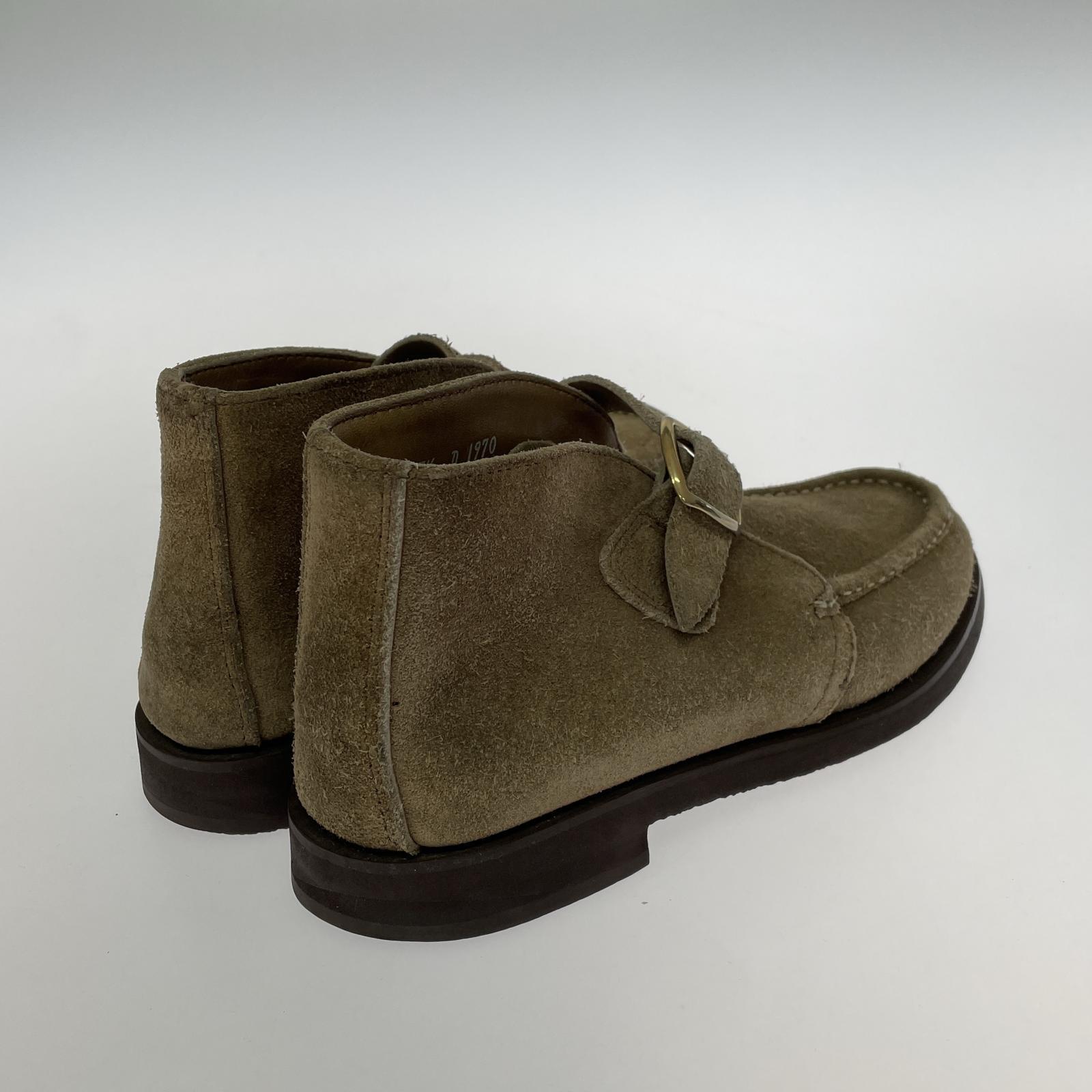 ブーツ RUSSELL MOCCASIN モンクストラップ スエードシューズ (7 1/2) ベージュ