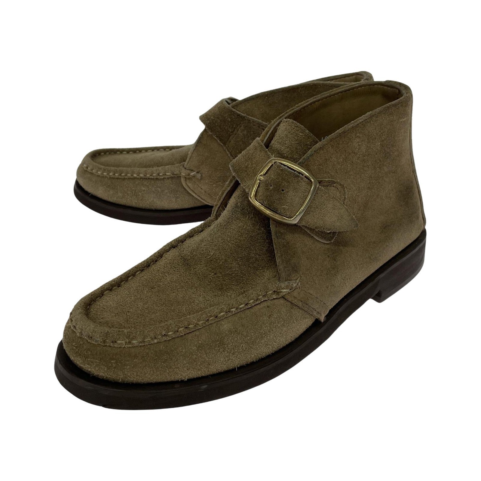 ブーツ RUSSELL MOCCASIN モンクストラップ スエードシューズ (7 1/2) ベージュ