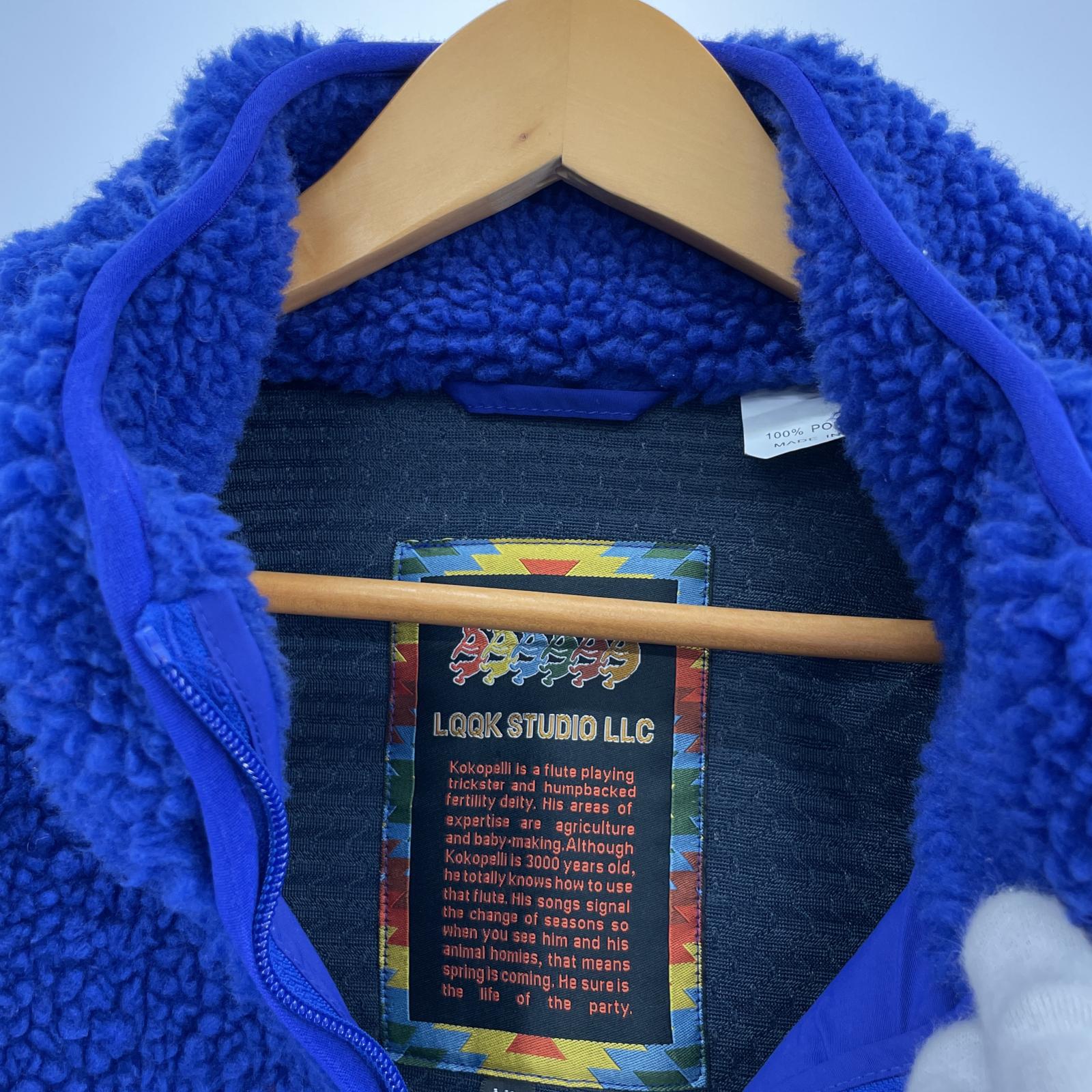 その他アウター LQQK STUDIO ココペリフリースジャケット 青 XL ブルー