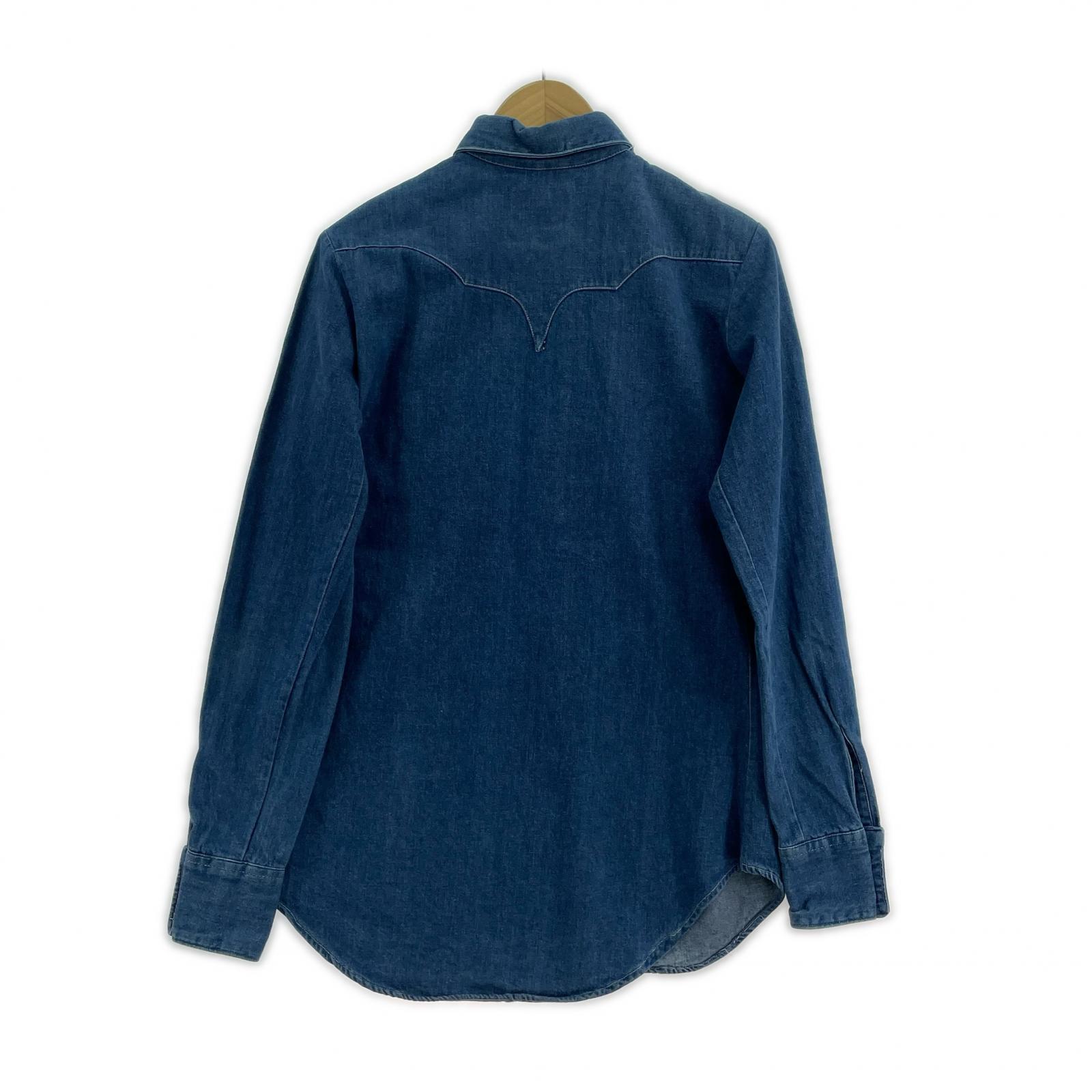 長袖シャツ ROCKMOUNT USA製 デニムウエスタンシャツ (32) 32 ブルー