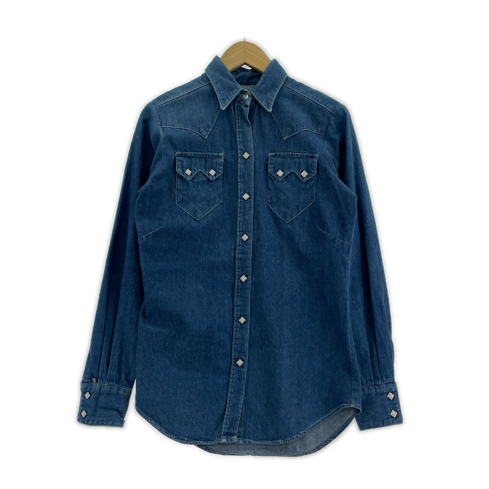 長袖シャツ ROCKMOUNT USA製 デニムウエスタンシャツ (32) 32 ブルー