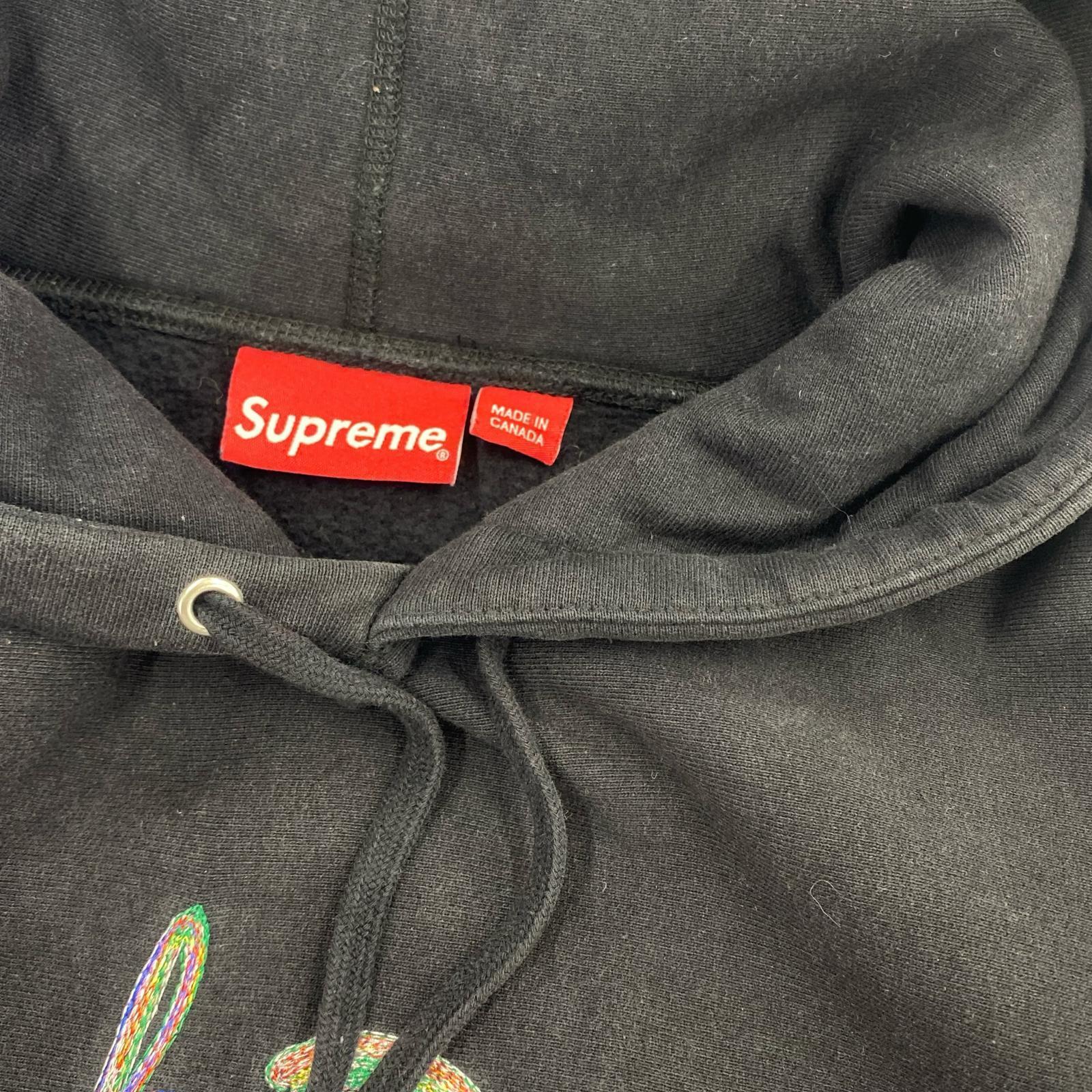 その他トップス Supreme 17AW Brush Logo Hooded sweatshirt 黒 (L) L ブラック