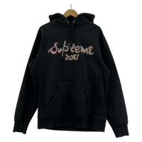 その他トップス Supreme 17AW Brush Logo Hooded sweatshirt 黒 (L) L ブラック