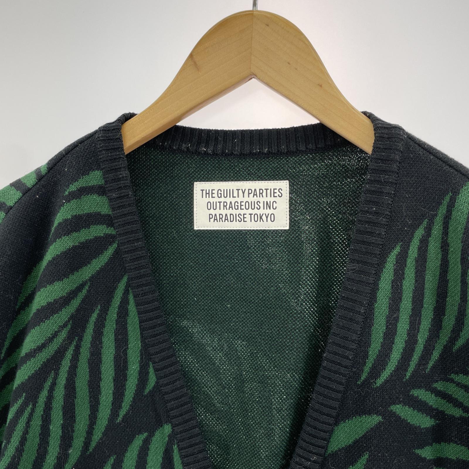 その他トップス WACKO MARIA 23SS LEAF JACQUARD CARDIGAN (L) L