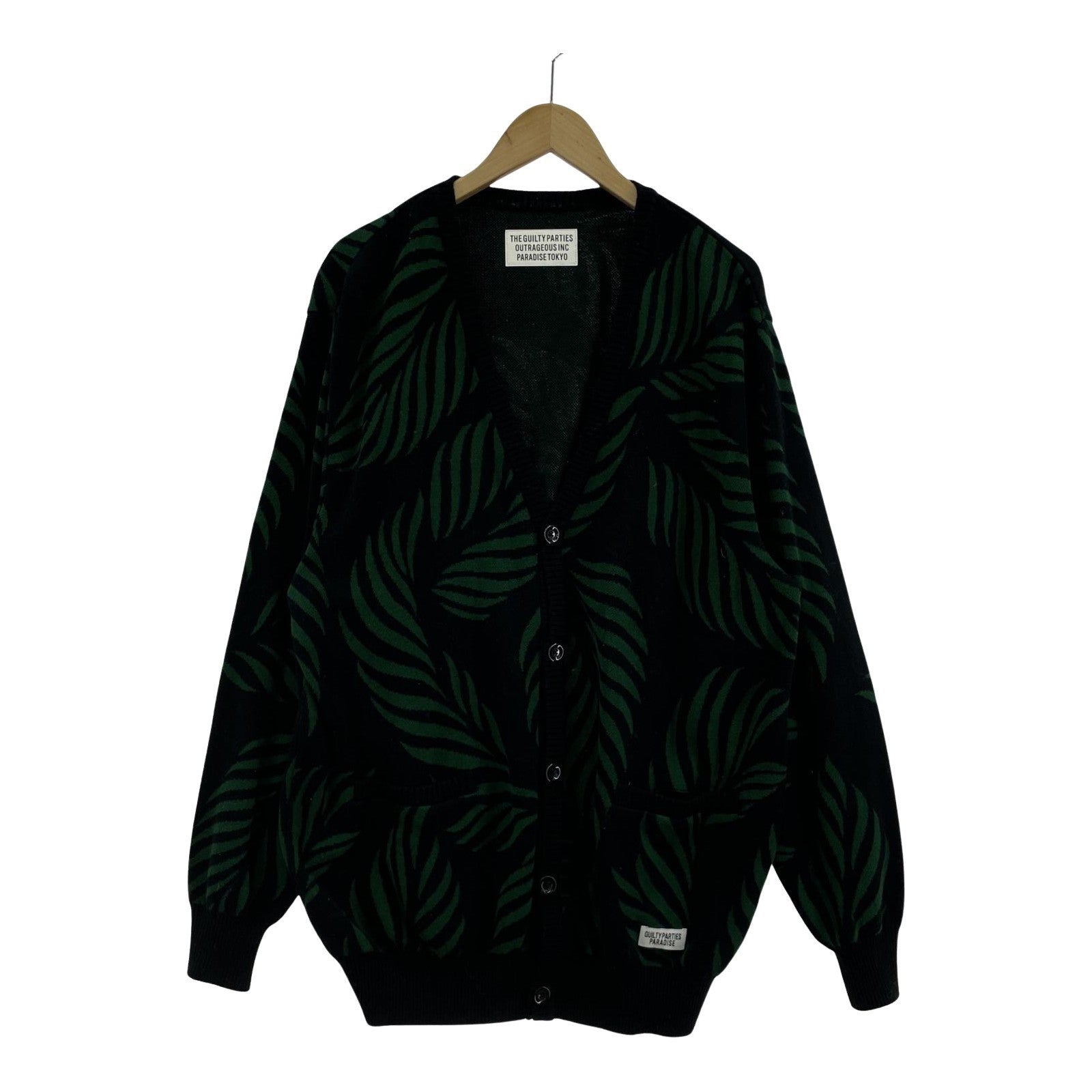その他トップス WACKO MARIA 23SS LEAF JACQUARD CARDIGAN (L) L