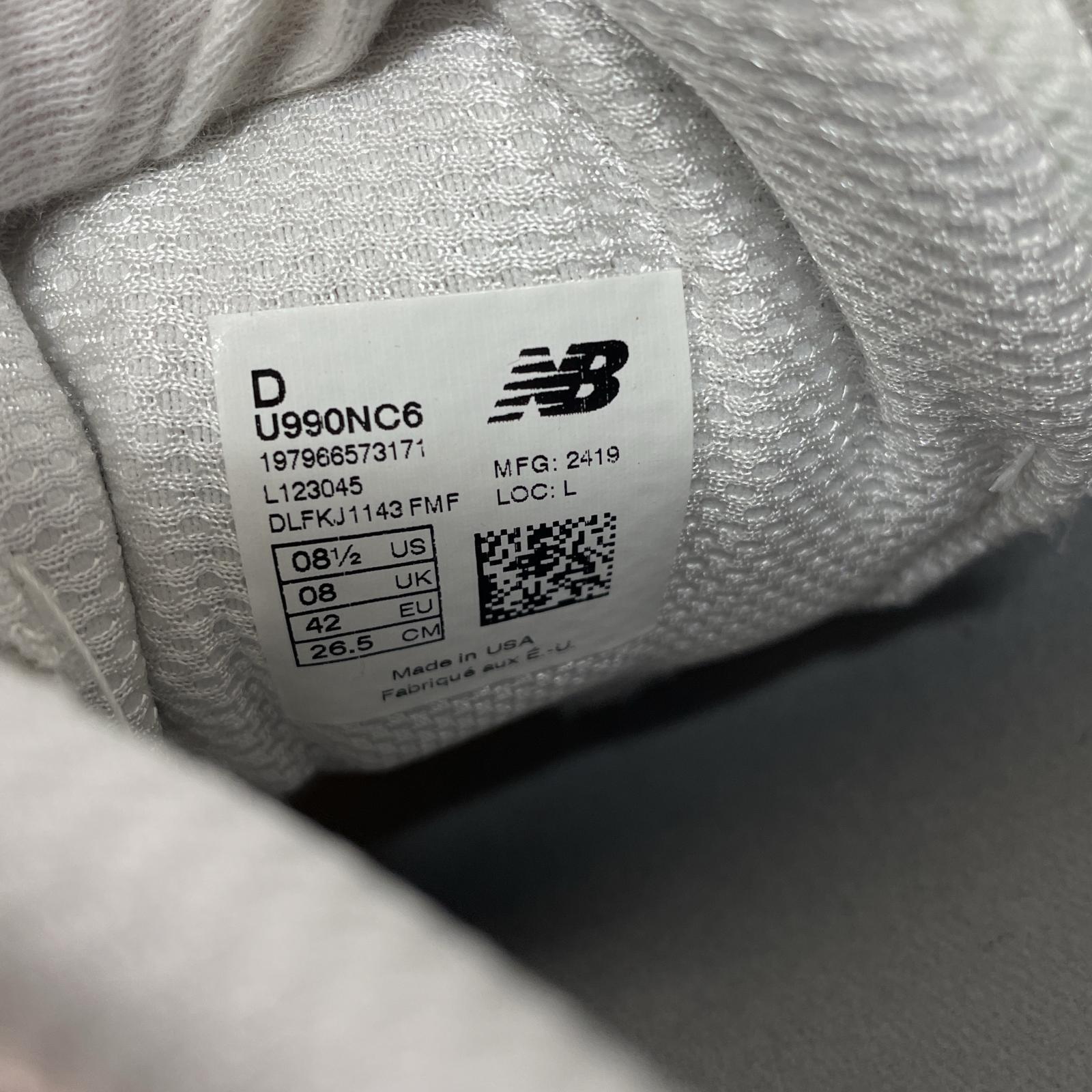 スニーカー NEW BALANCE U990NC6 990 V6 USA製 26.5cm 26.5cm (US8 1/2 UK8 EU43) グレー