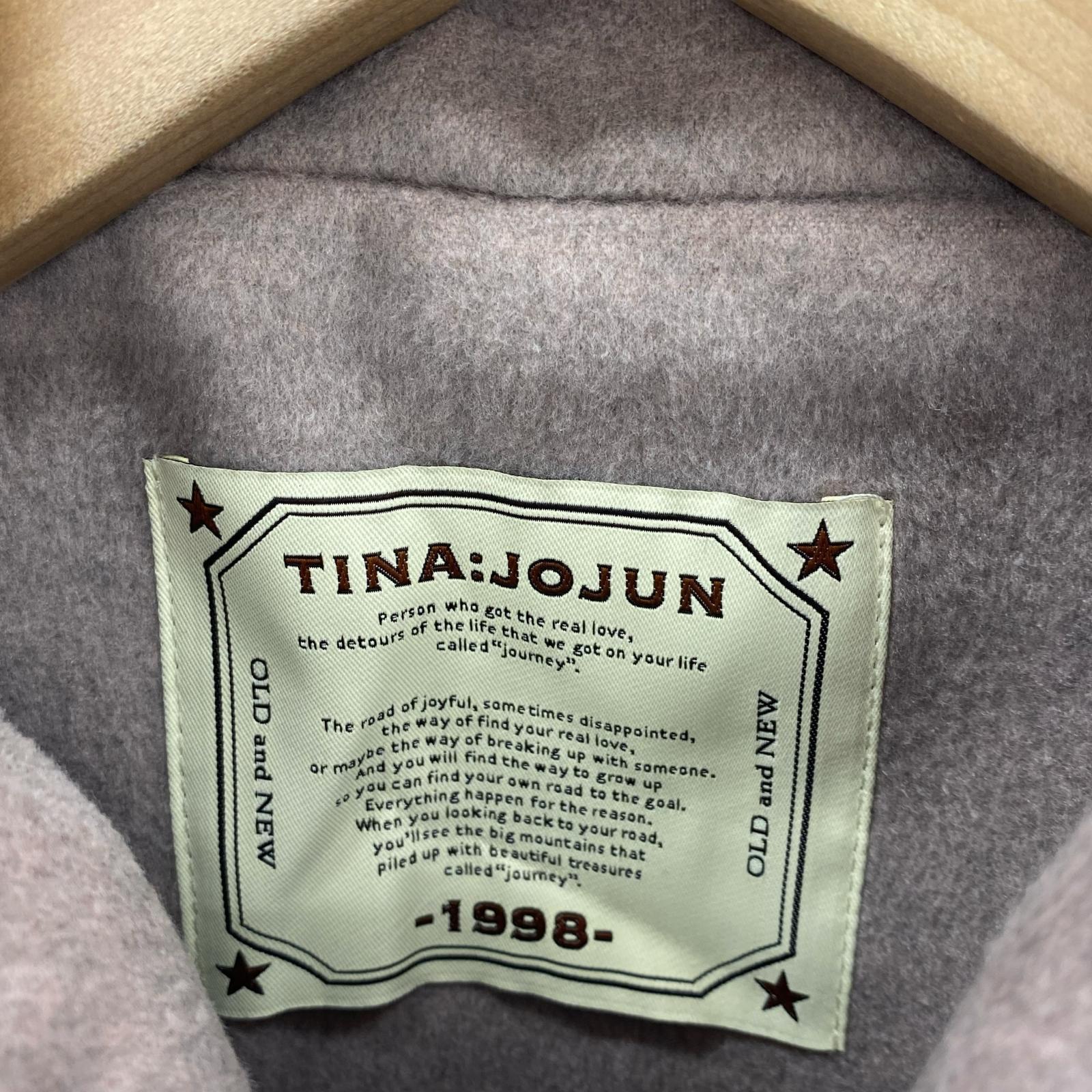 その他アウター TINA:JOJUN ウールライク スタンドカラーロングコート M ピンク