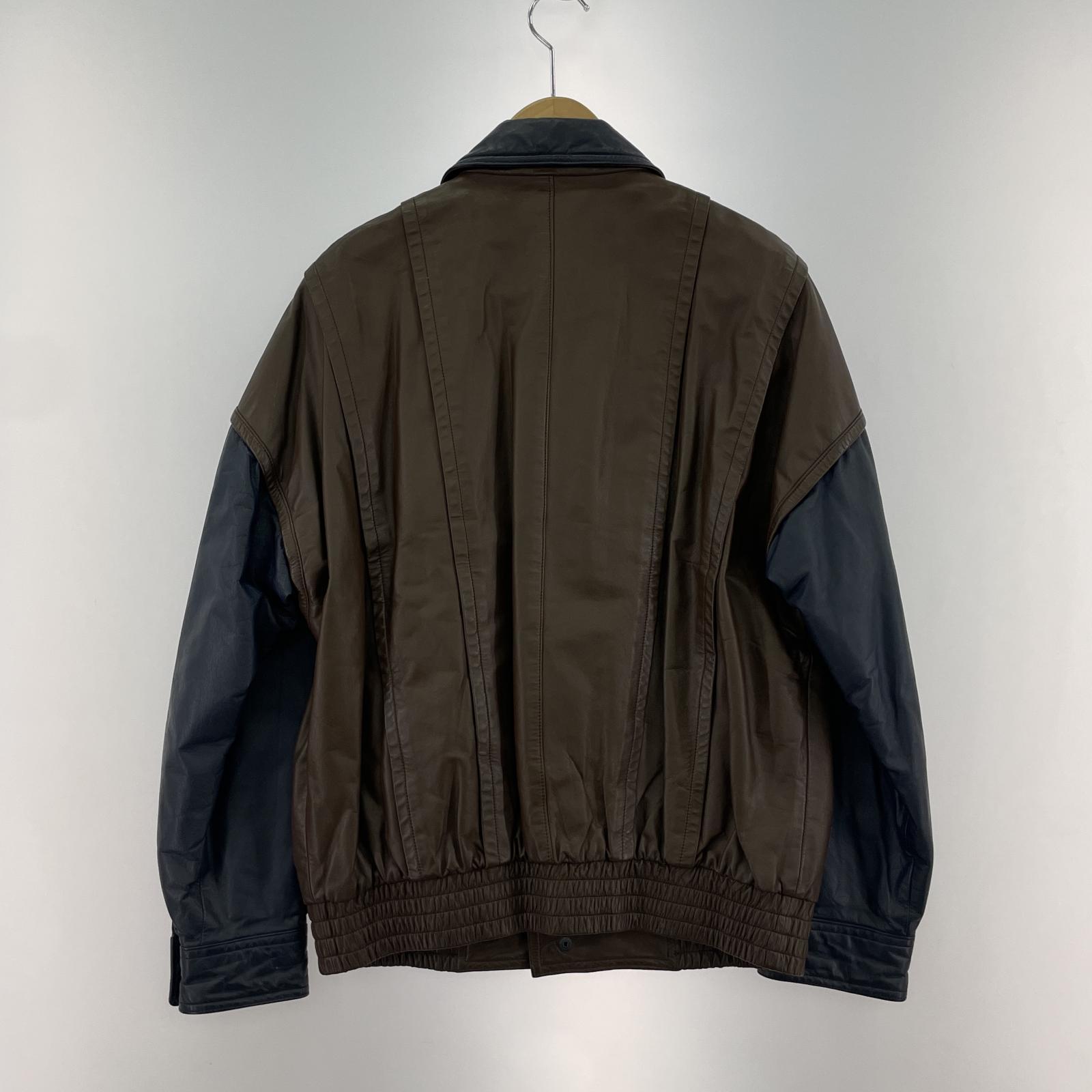 その他アウター INTER MEZZO カウレザー ジャケット ブラウン (M) M