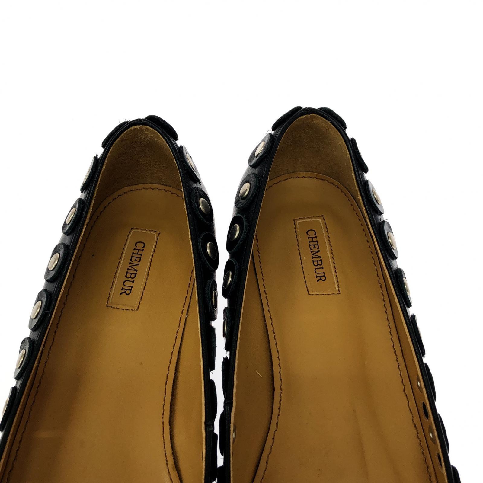 その他靴 CHEMBUR スタッズフラットパンプス/BLK/35 35 ブラック