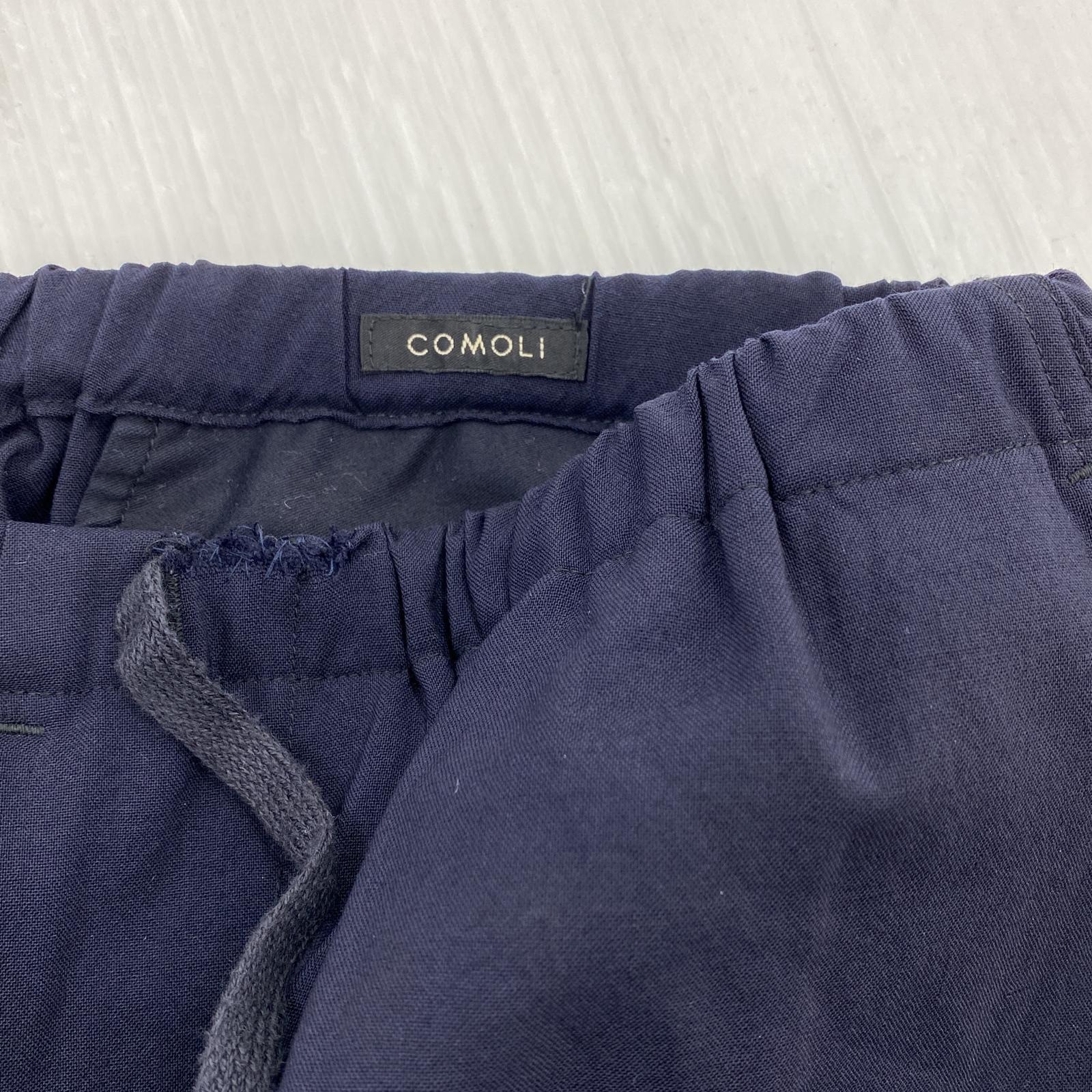 その他ボトムス COMOLI 22SS ウールニータックパンツ 2 紺 V01-03023