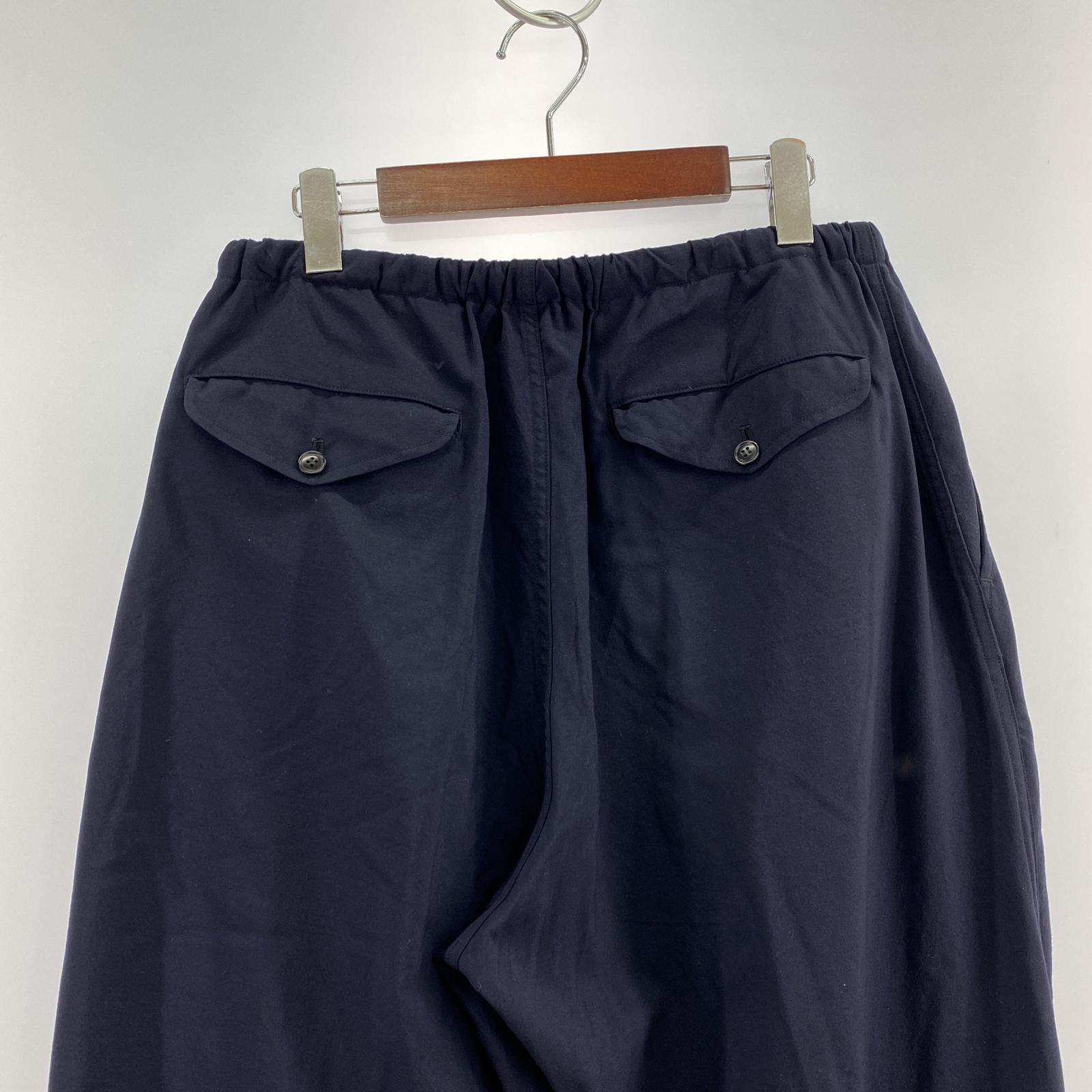 その他ボトムス COMOLI 22SS ウールニータックパンツ 2 紺 V01-03023