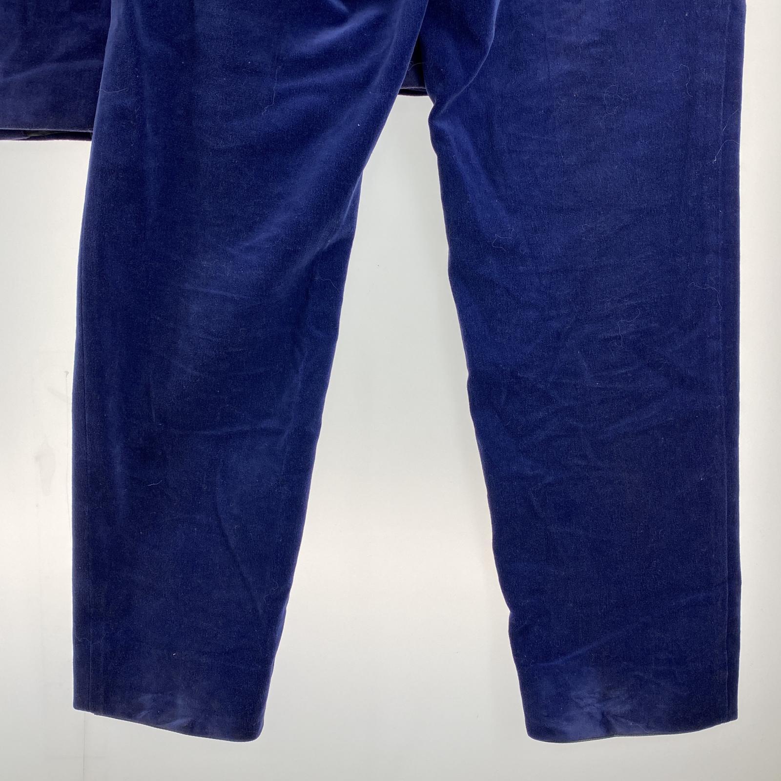 その他アウター DRIES VAN NOTEN ライカ期 ベルベットセットアップ 48 ブルーパープル