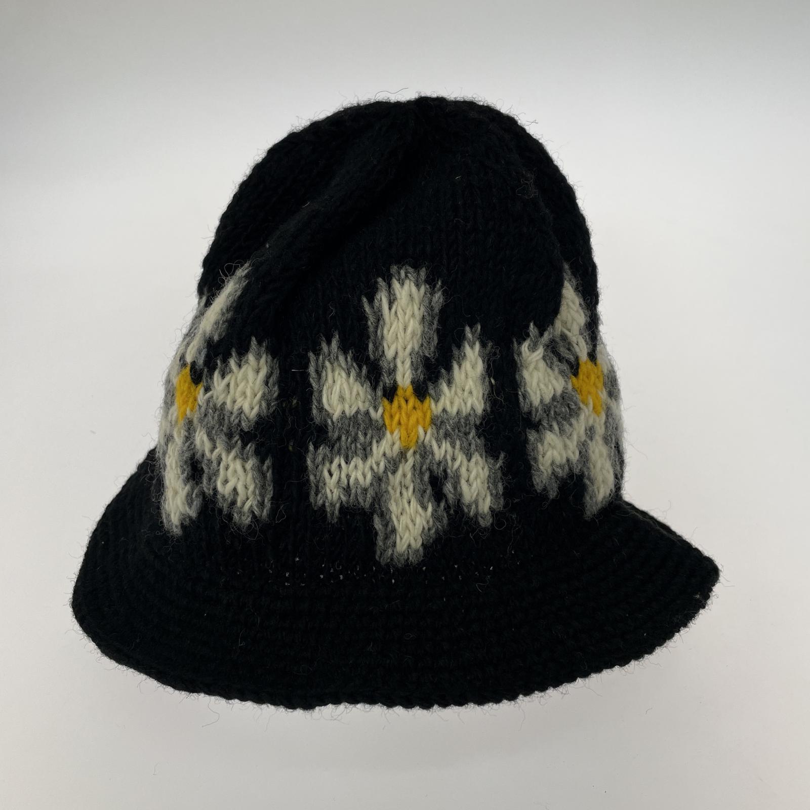 その他帽子 MacMahon Knitting Mills Crochet Hat Daisy フラワーニットハット 黒 ブラック