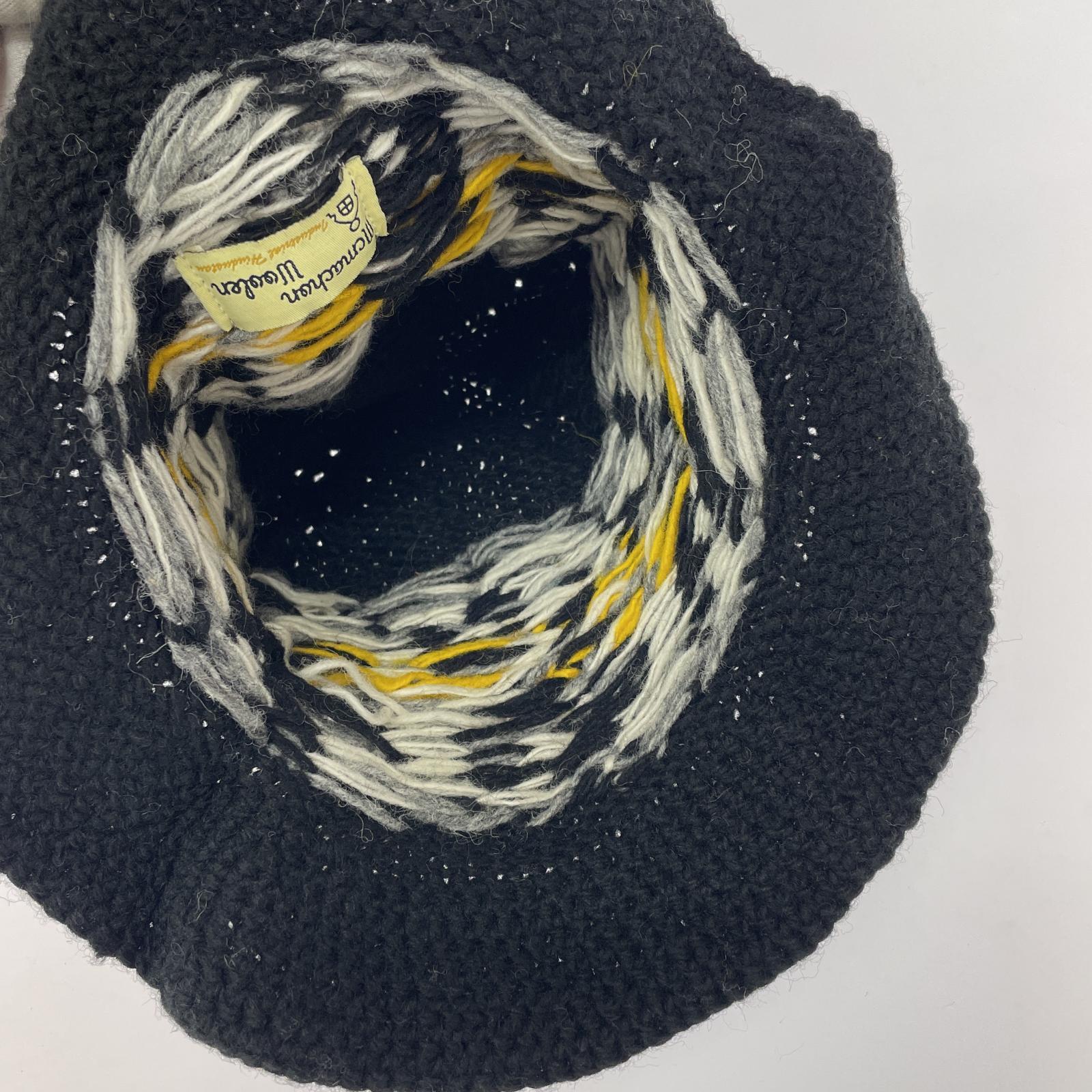 その他帽子 MacMahon Knitting Mills Crochet Hat Daisy フラワーニットハット 黒 ブラック