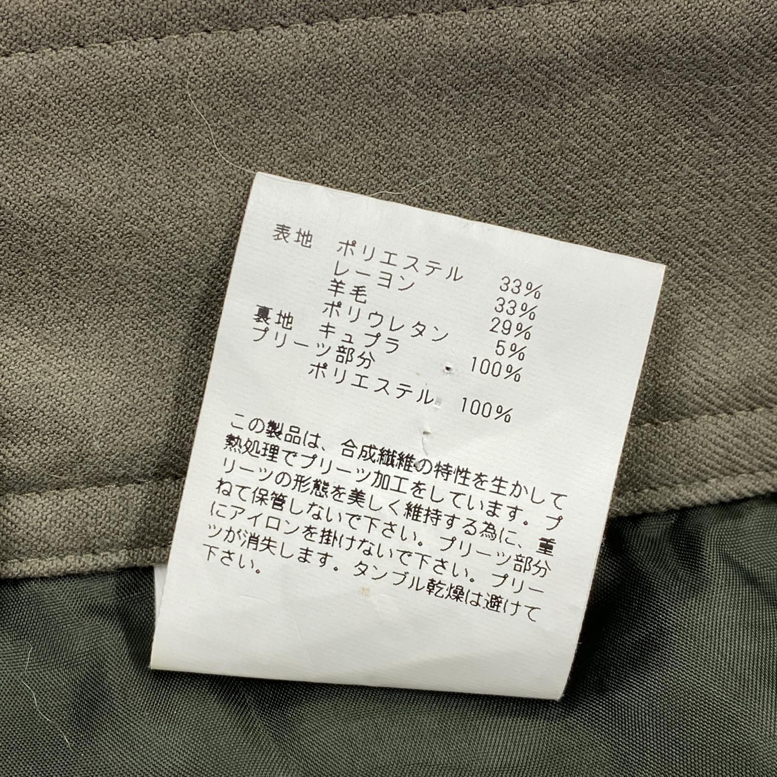 スカート HYKE アシンメトリープリーツスカート 1 カーキ 1 カーキ