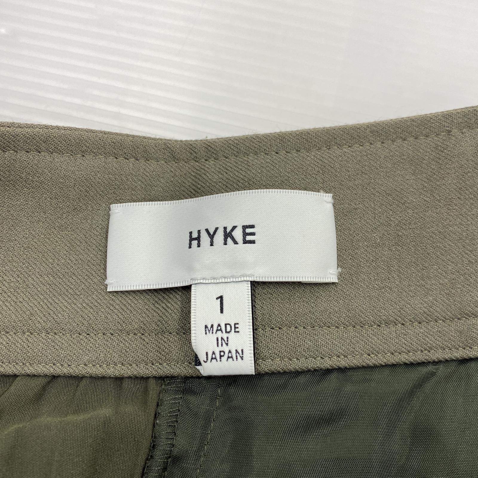スカート HYKE アシンメトリープリーツスカート 1 カーキ 1 カーキ