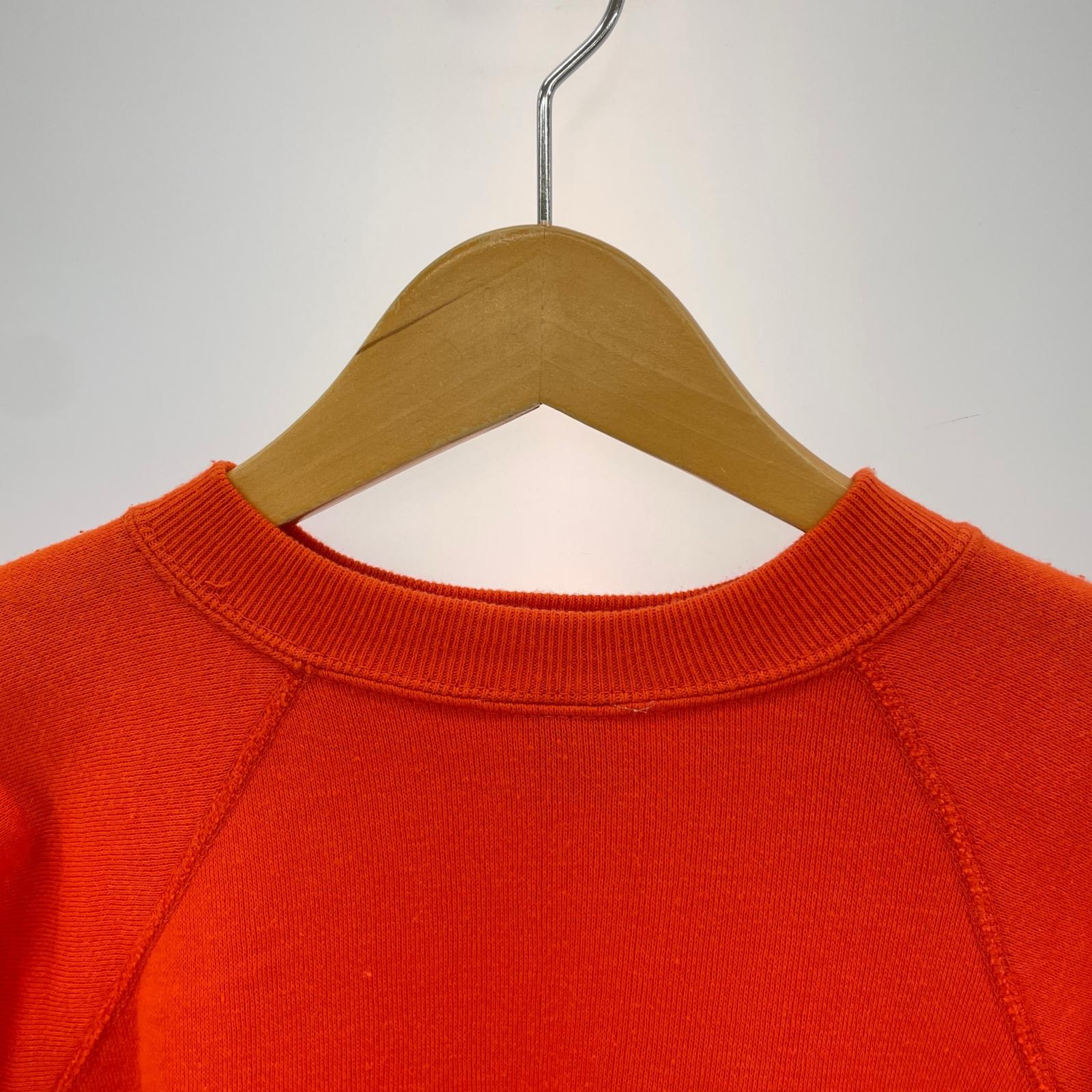 その他トップス 70s SPORTSWEAR CRESLAN AND COTTON Raglan Sweat M M オレンジ