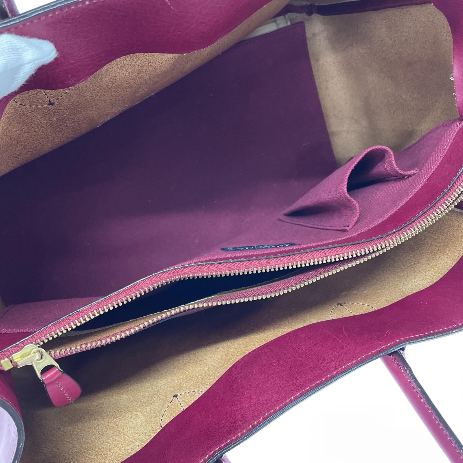 その他バッグ ADMJ Accessoires De Mademoiselle レザー ミニバッグ付ハンドバッグ 赤