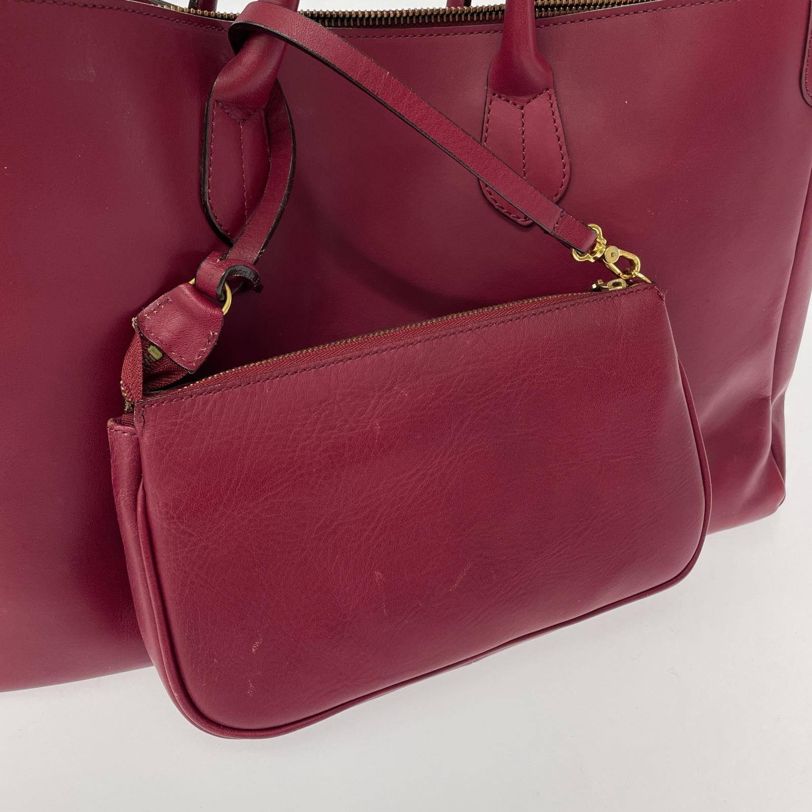 その他バッグ ADMJ Accessoires De Mademoiselle レザー ミニバッグ付ハンドバッグ 赤
