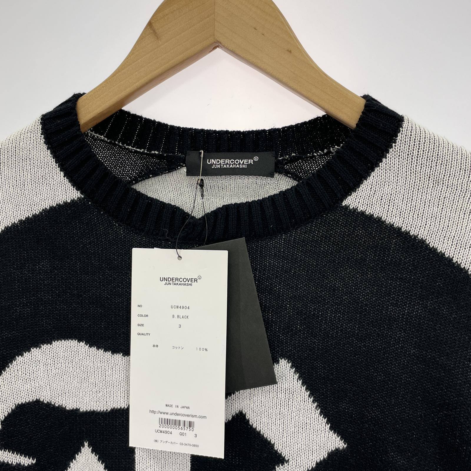 その他トップス UNDERCOVER 19SS Bootleg Truth 袖ボーダーJQニット 3 UCW4904 3 ブラック