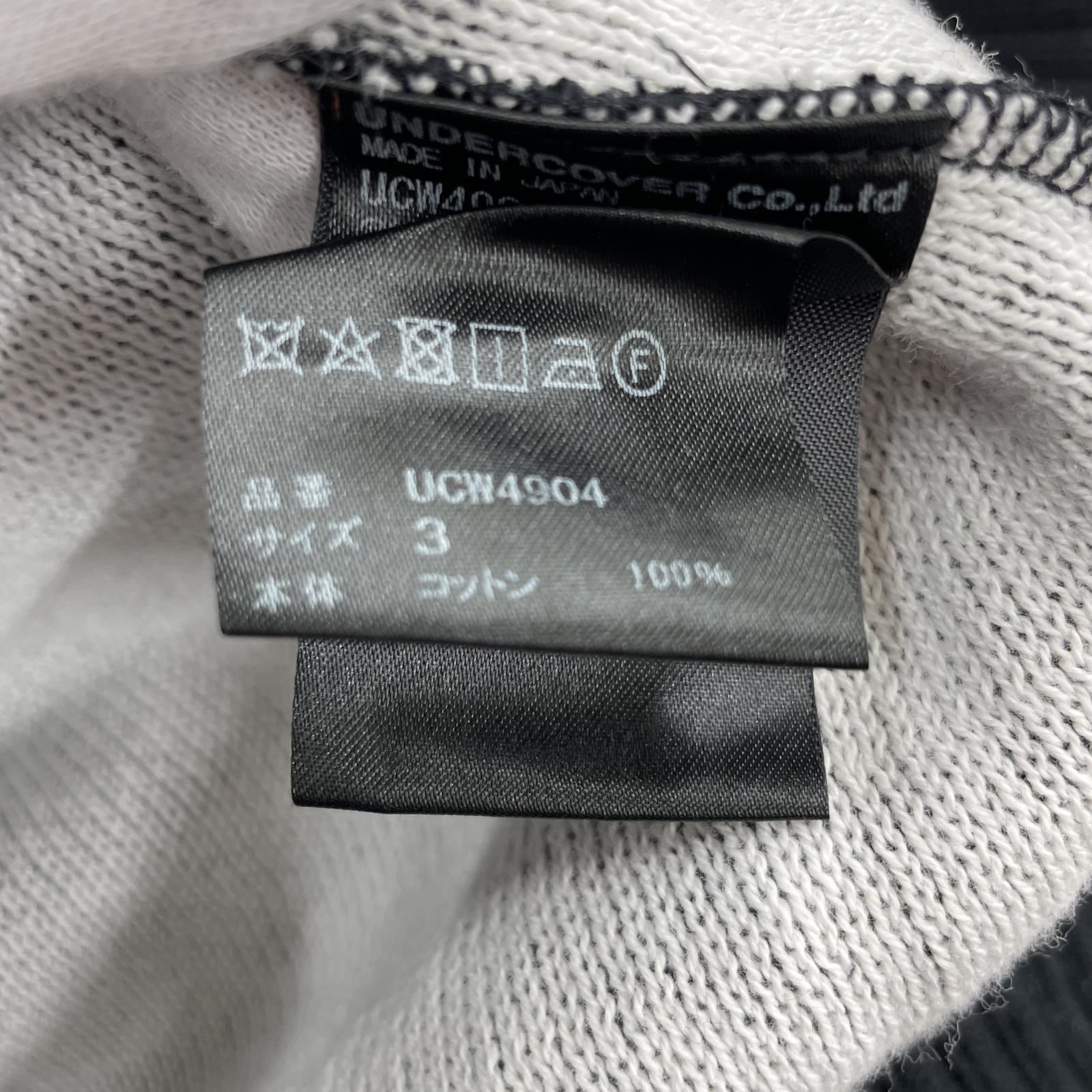 その他トップス UNDERCOVER 19SS Bootleg Truth 袖ボーダーJQニット 3 UCW4904 3 ブラック