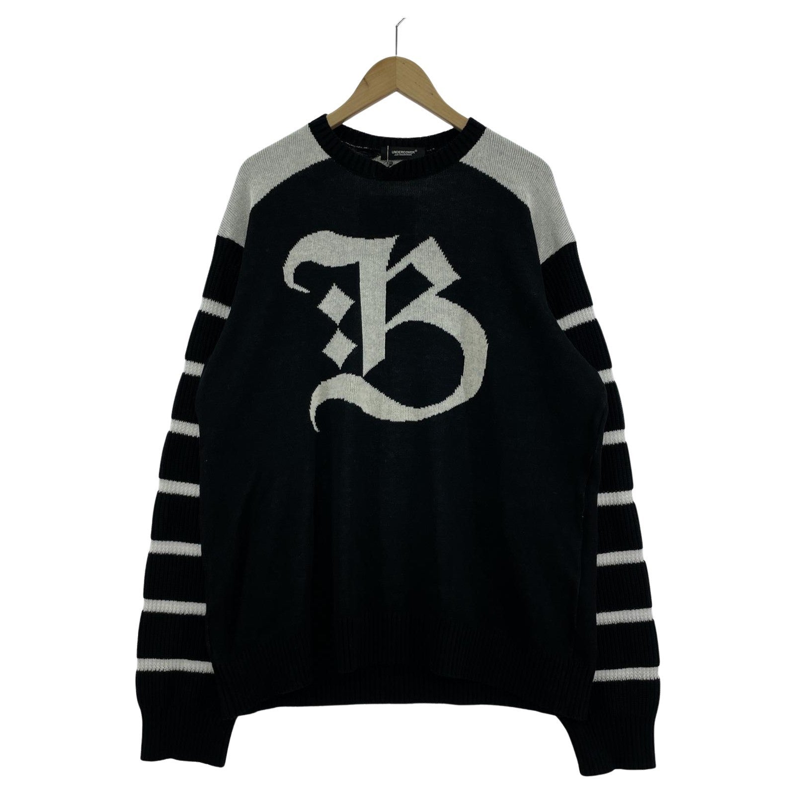 その他トップス UNDERCOVER 19SS Bootleg Truth 袖ボーダーJQニット 3 UCW4904 3 ブラック
