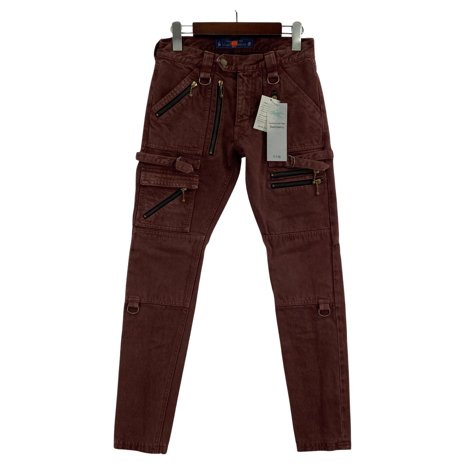 その他ボトムス BLACKMEANS ボンテージデニムパンツ 1 レッド レッド