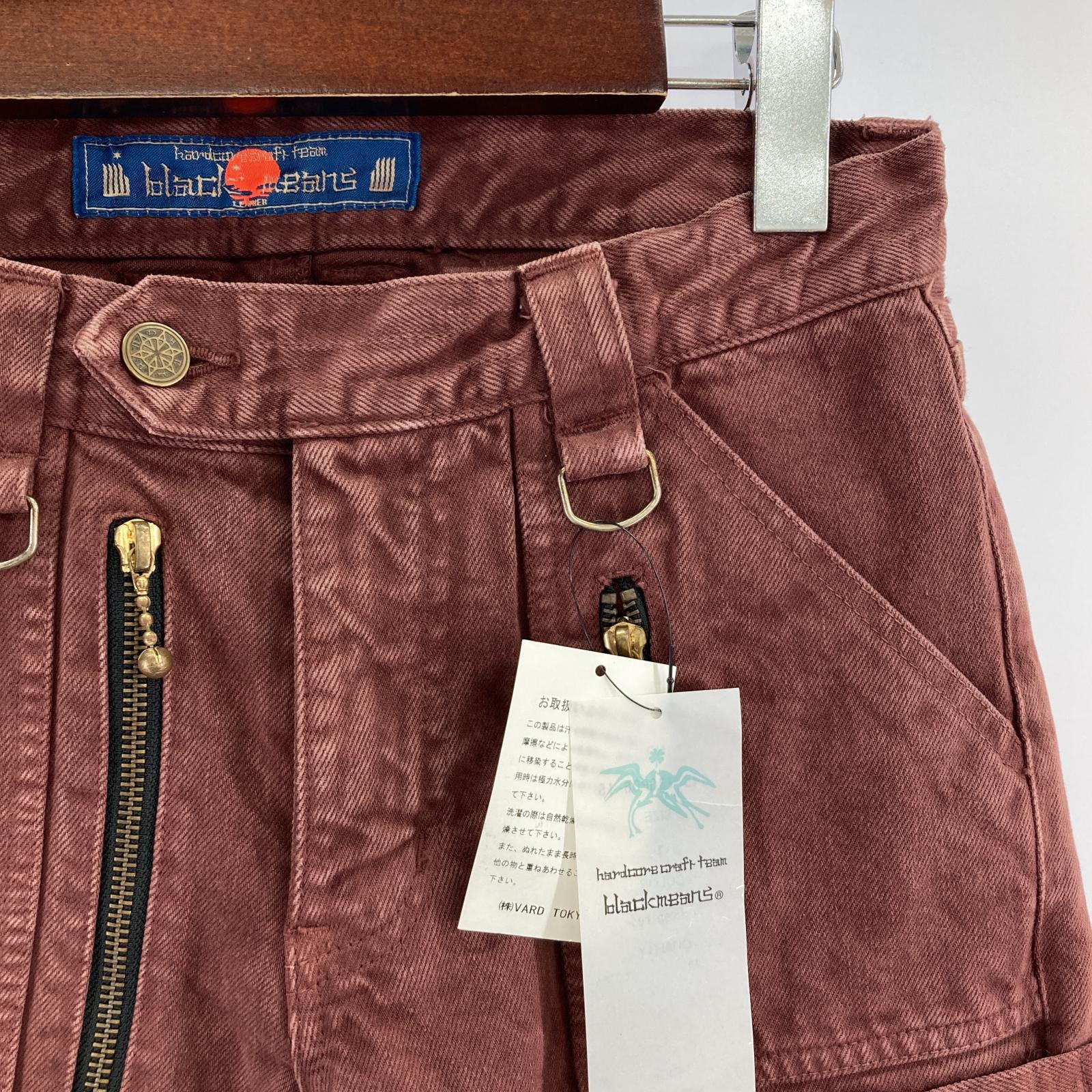 その他ボトムス BLACKMEANS ボンテージデニムパンツ 1 レッド レッド