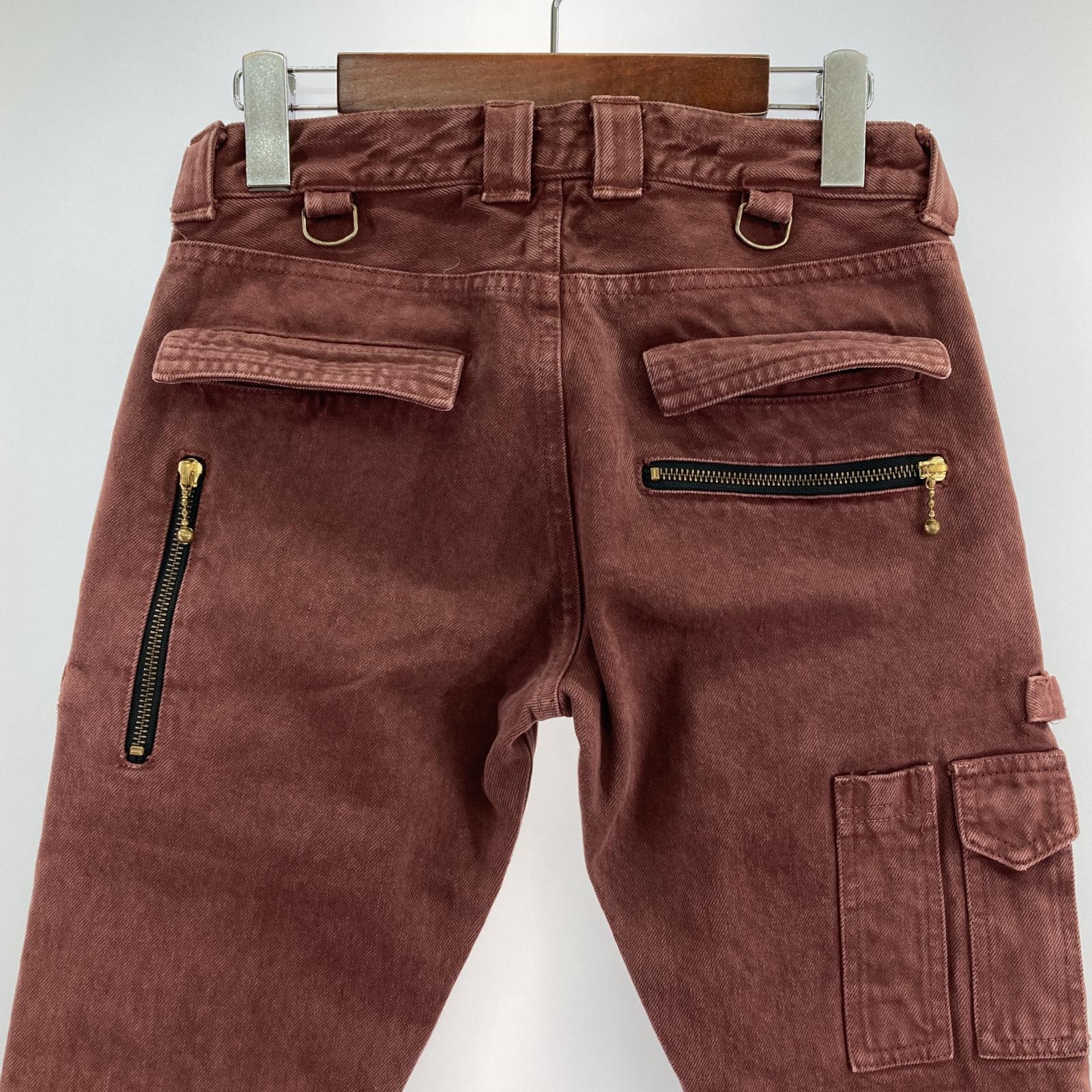 その他ボトムス BLACKMEANS ボンテージデニムパンツ 1 レッド レッド