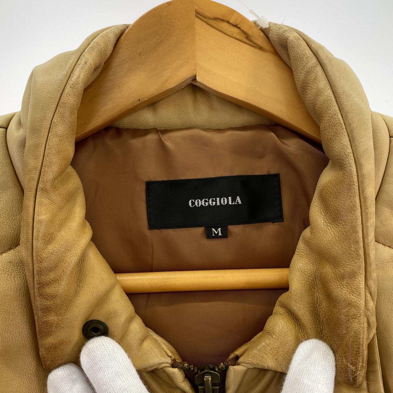 その他アウター coggiola レザーダウンジャケット M M ベージュ