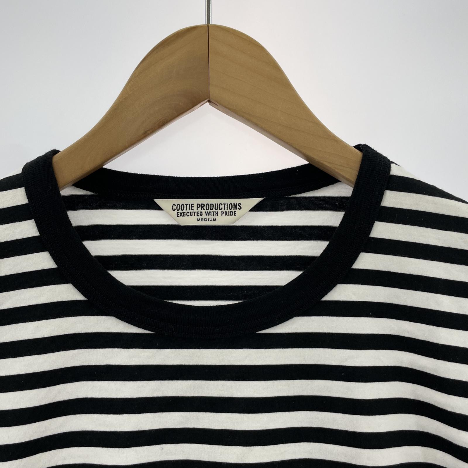 その他トップス COOTIE BORDER S/S TEE M ブラック