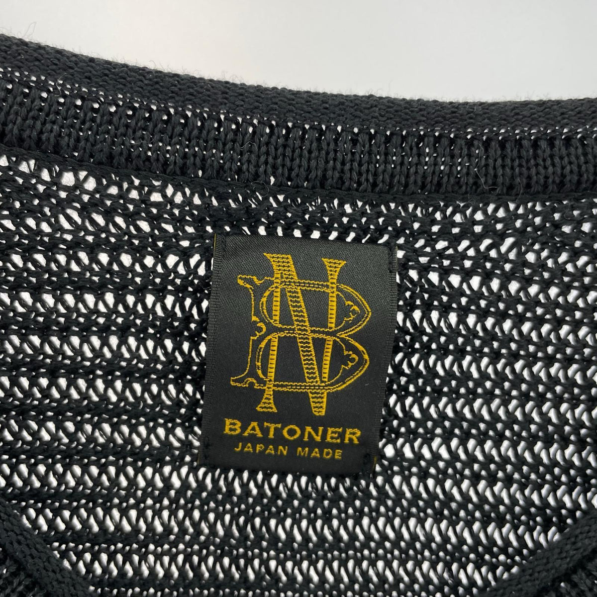 その他トップス BATONER SUMMER KNIT T-SHIRT 1 1 ブラック