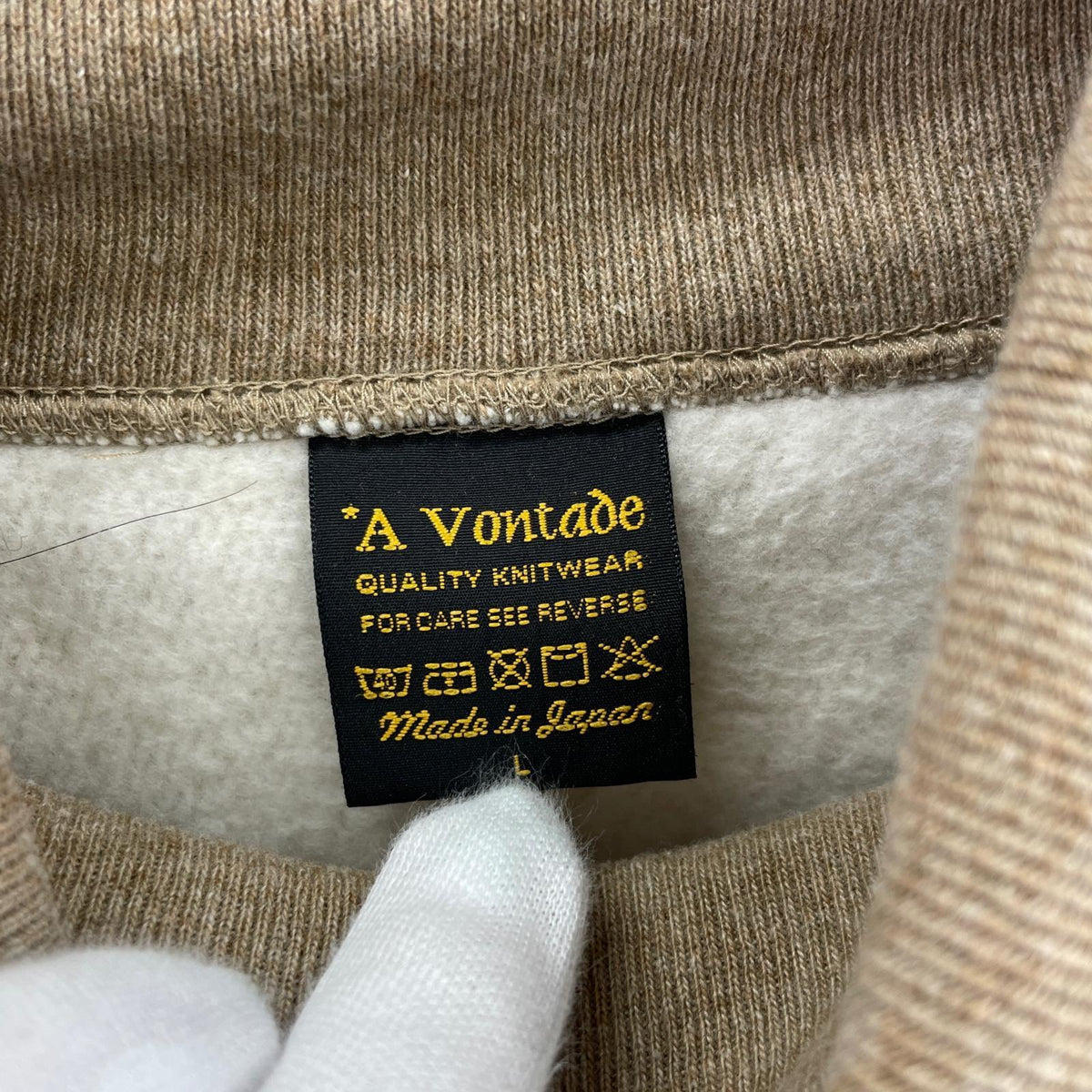 その他トップス A VONTADE ハイネック L/Sスウェット ベージュ