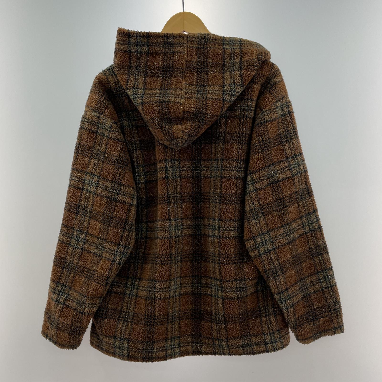 その他アウター WOOLRICH 90s 総柄ボアジップジャケット 茶 (S) S ブラウン