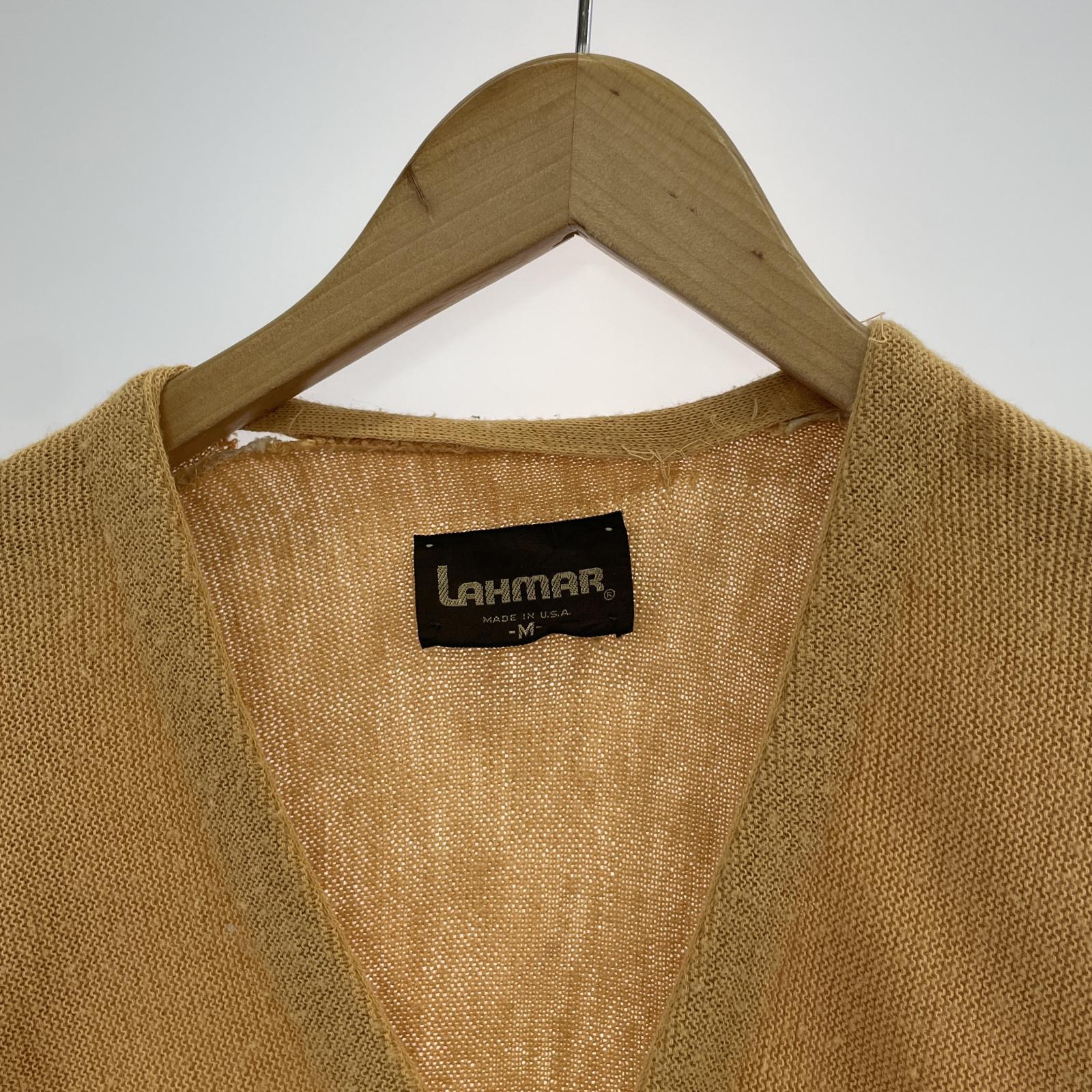 その他アウター LAHMAR 80s アクリルカーディガン M BEG M ベージュ