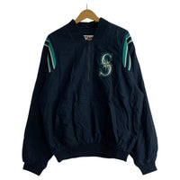 その他トップス Majestic 90~00s SEATTLE MARINERS ハーフジッププルオーバー(M) M ネイビー