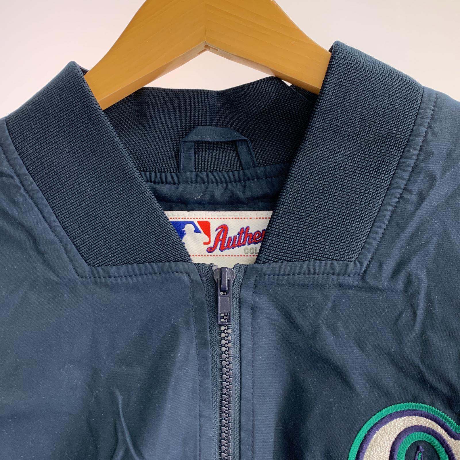 その他トップス Majestic 90~00s SEATTLE MARINERS ハーフジッププルオーバー(M) M ネイビー